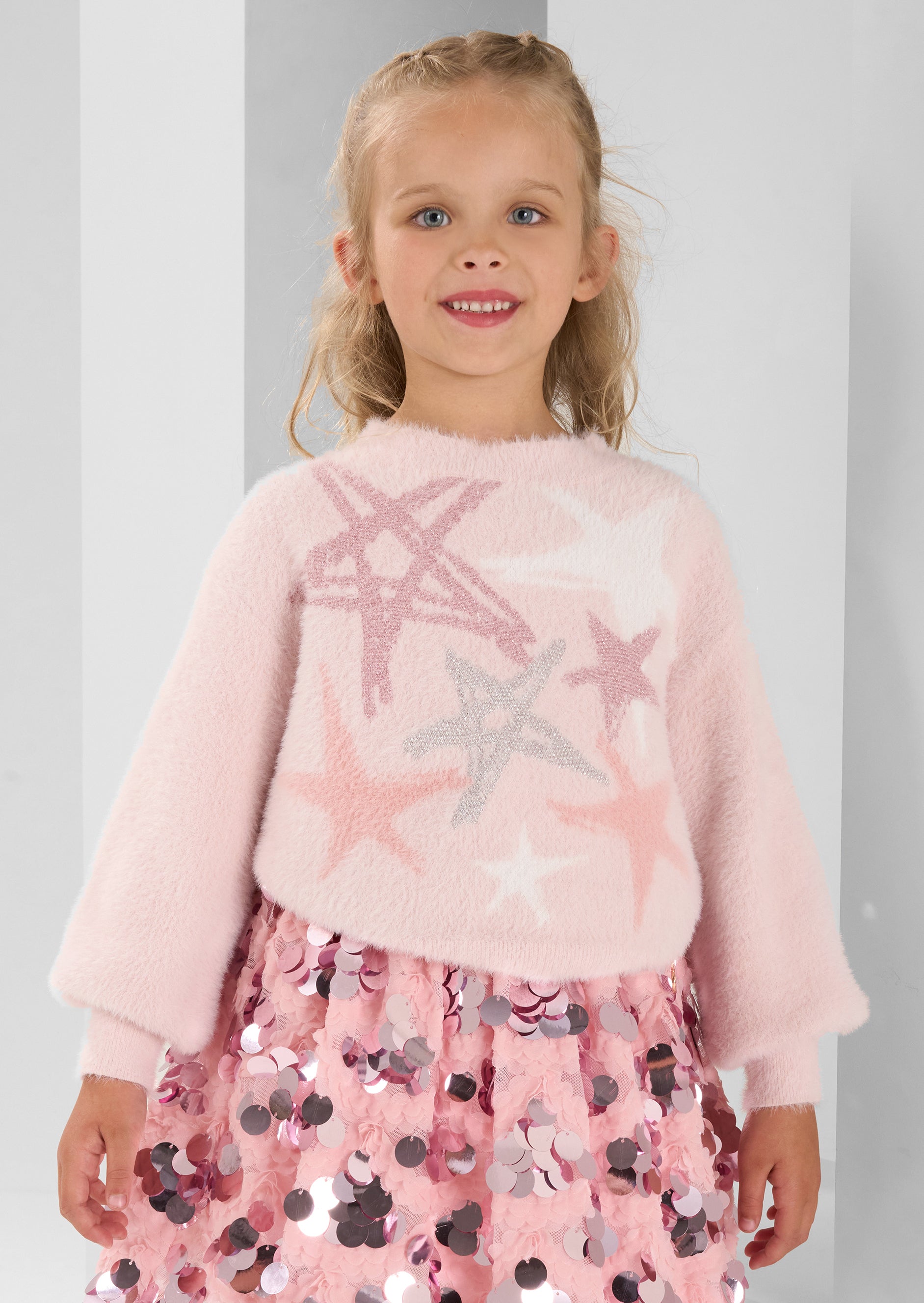 Pink jumper with stars best sale