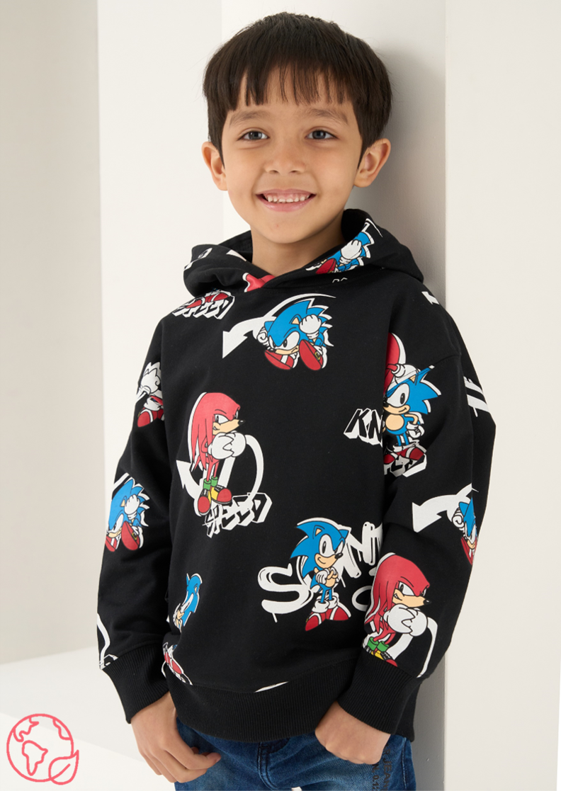 Black Sonic Hoodie Boys Angel Rocket