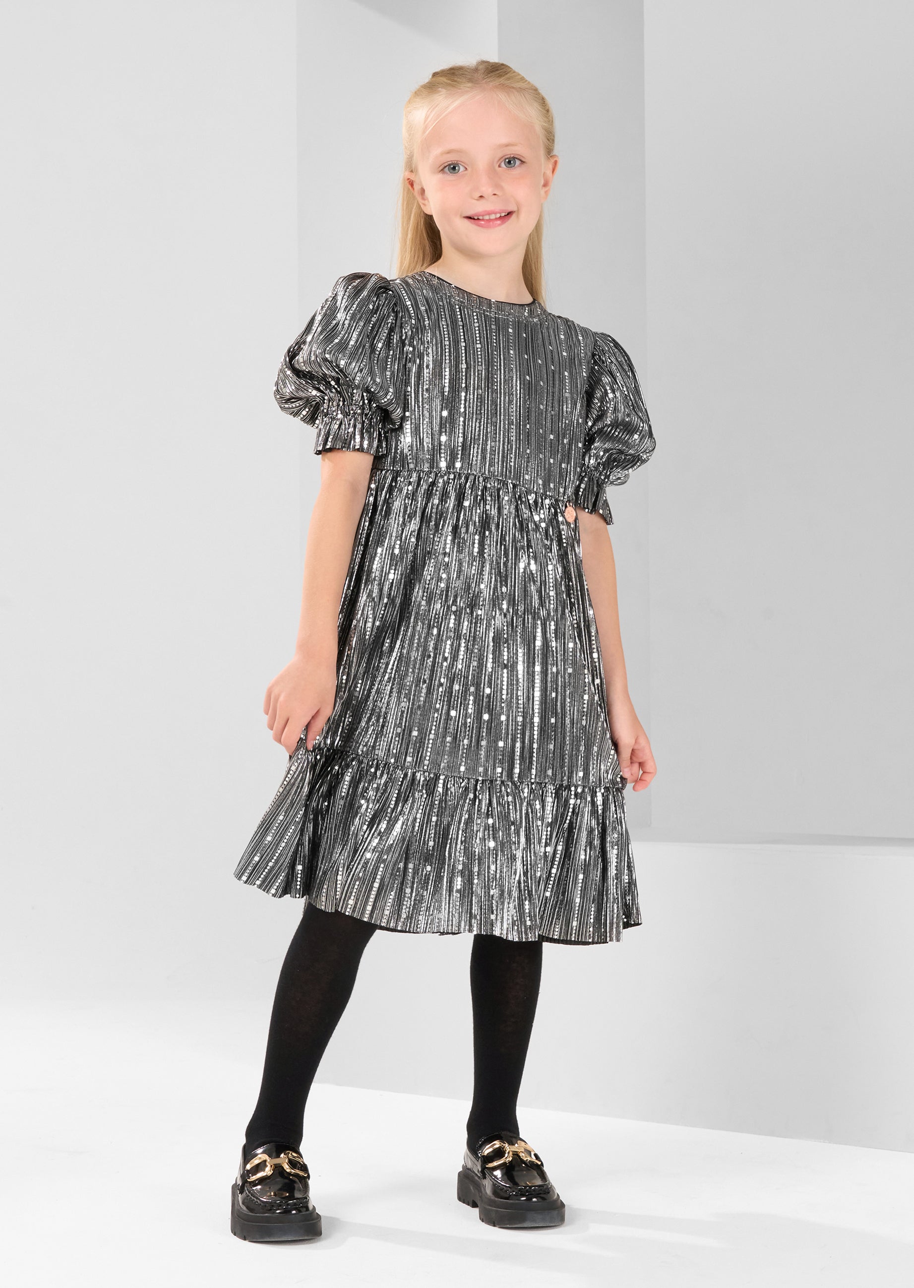 Girls Silver Dress | Angel & Rocket