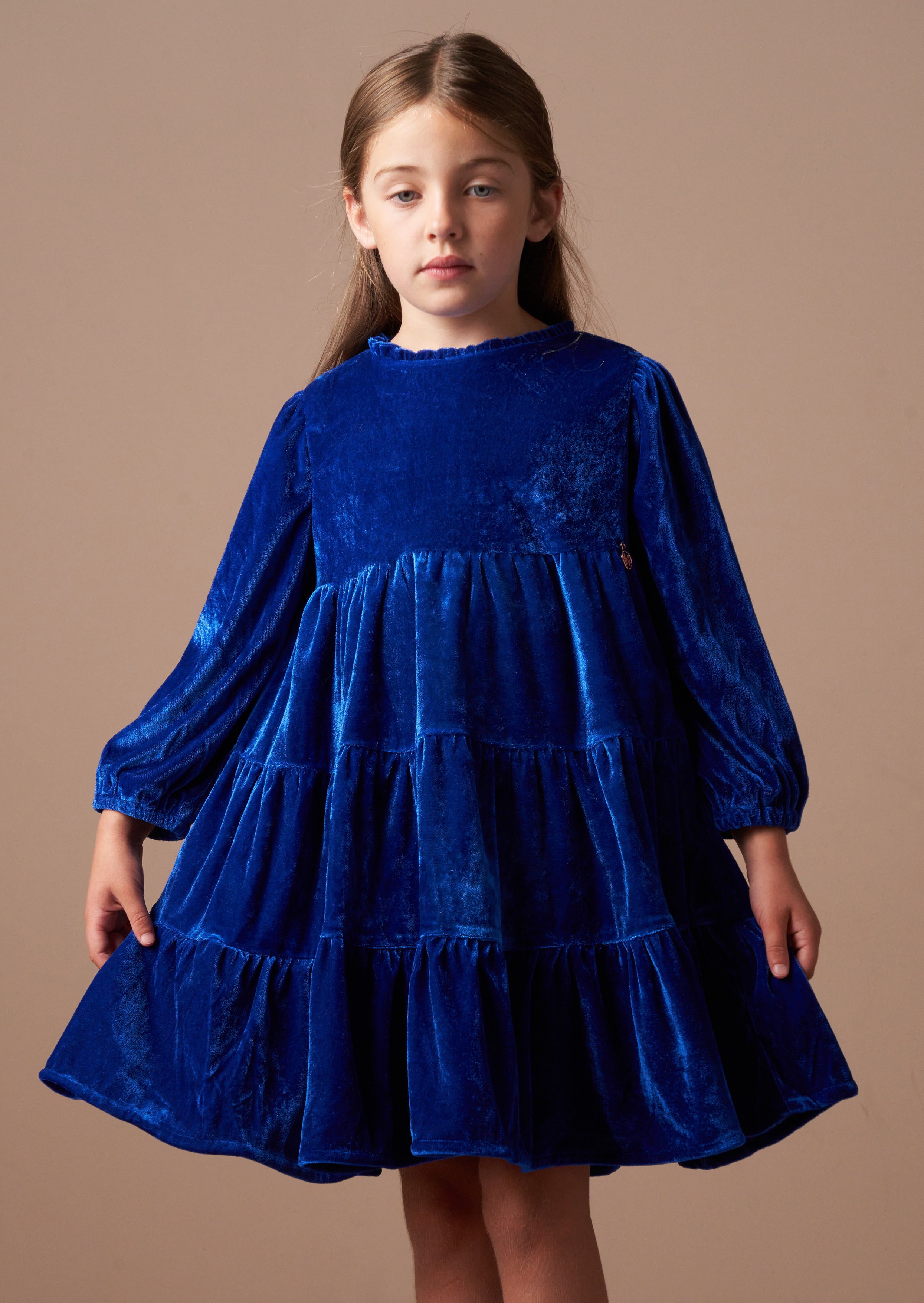 Adriana Cobalt Velvet Dress