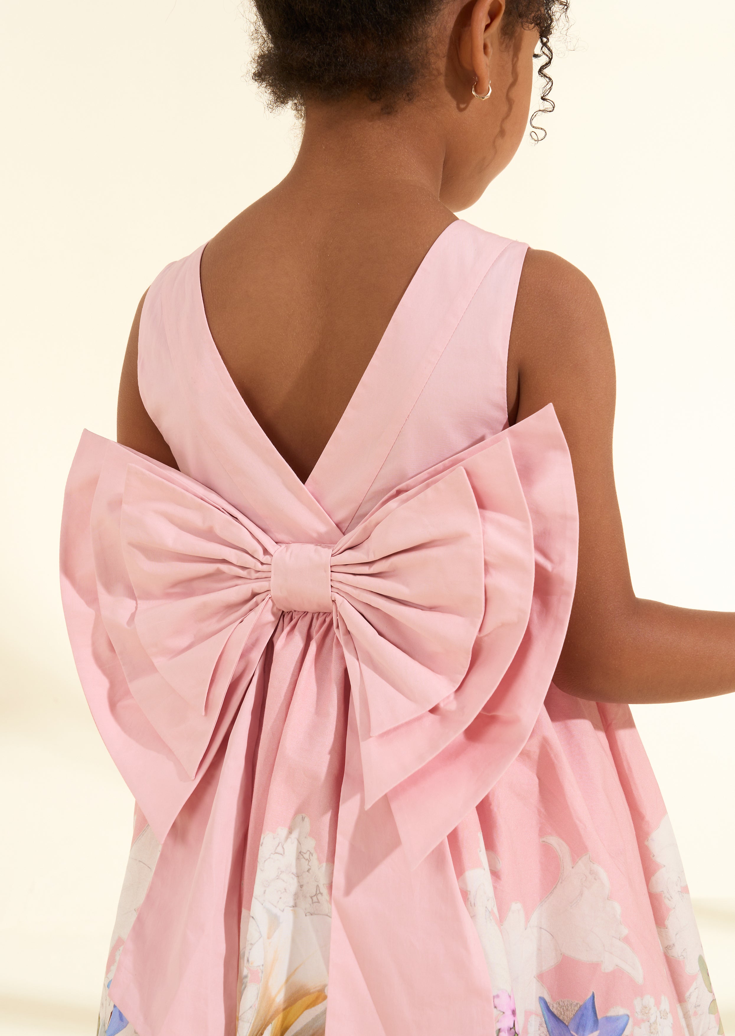 Elisa Pink Bow Back Dress