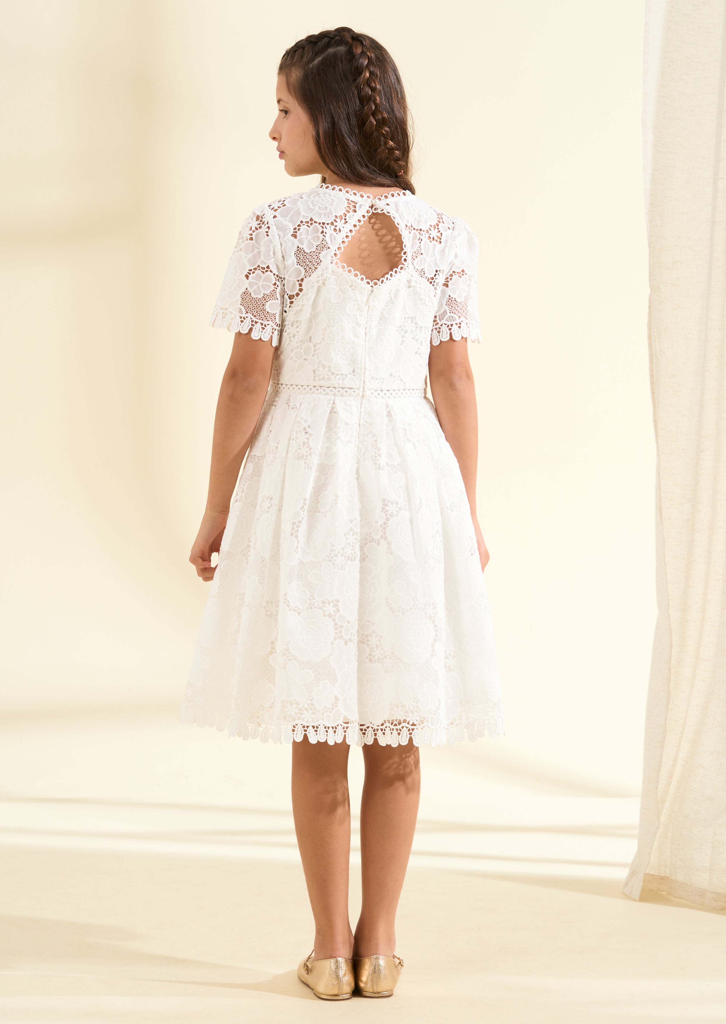 Mavea White Lace Dress