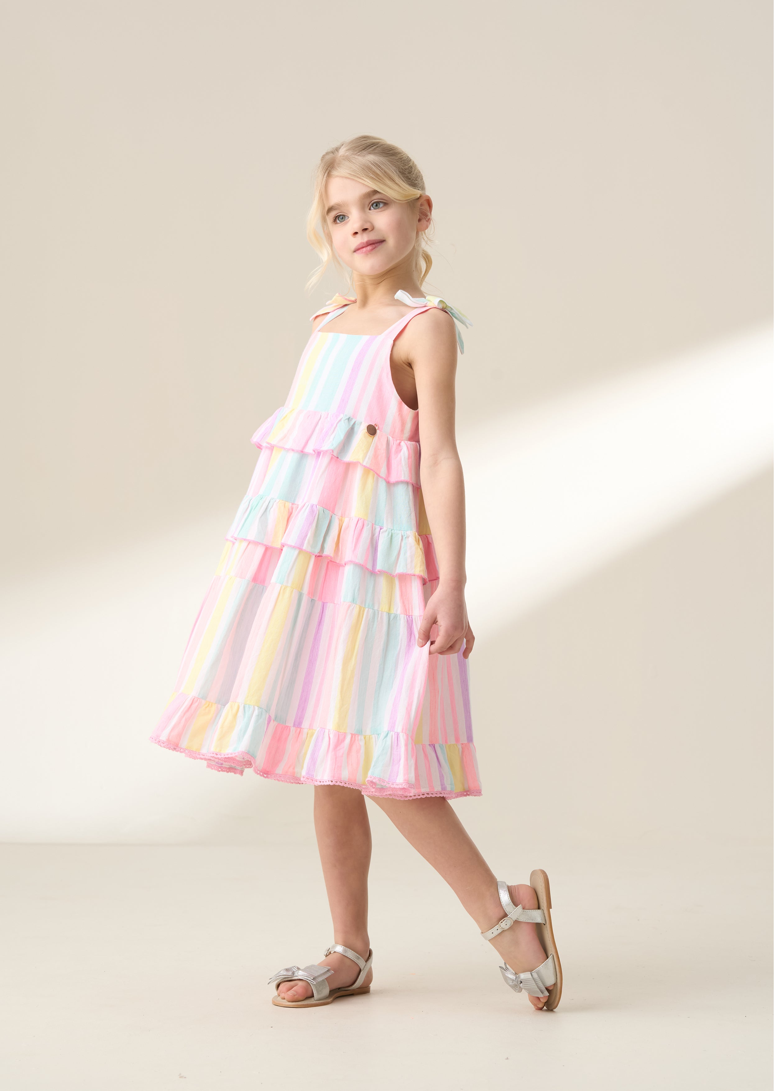 Nola Multi Bright Stripe Dress