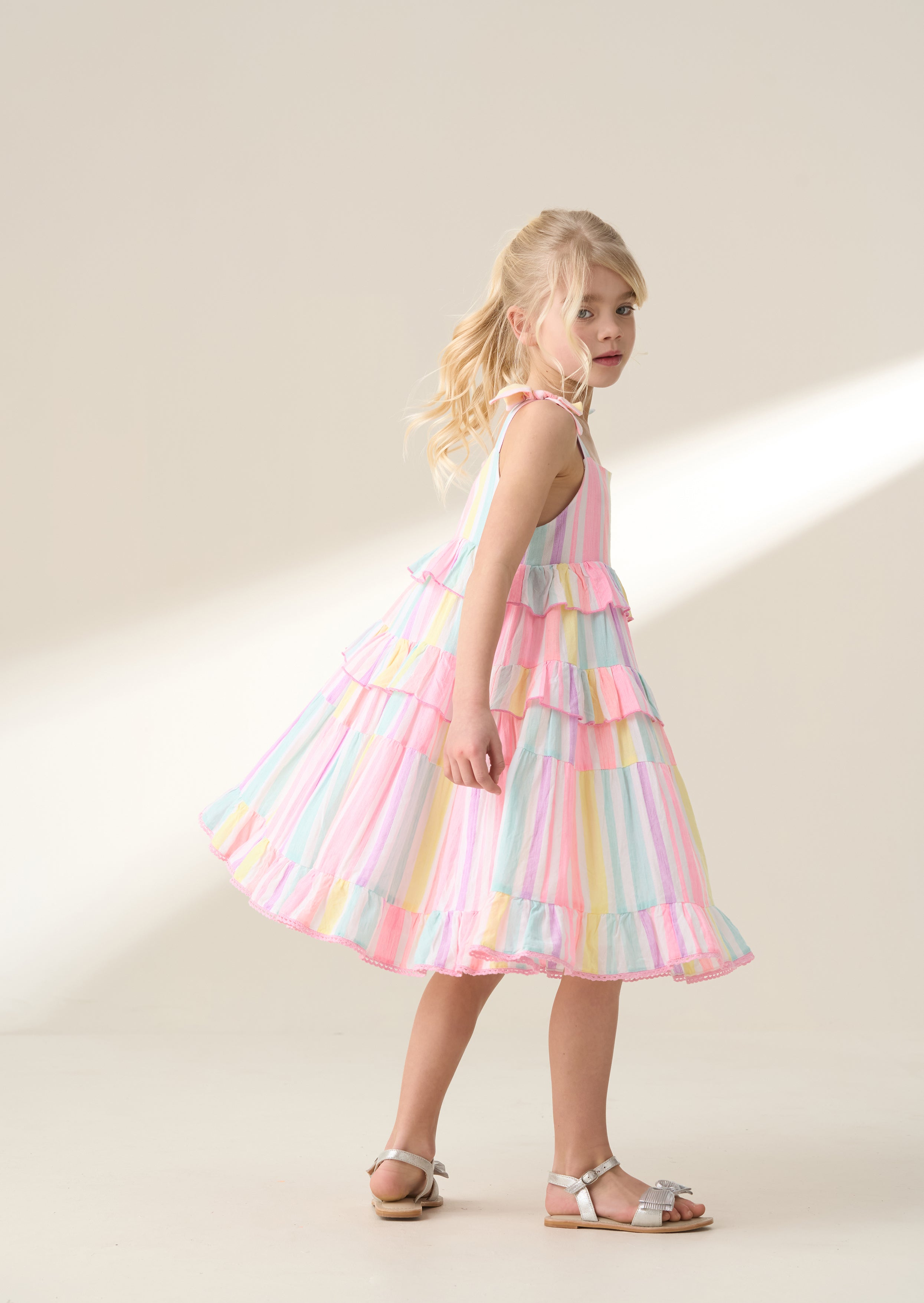 Nola Multi Bright Stripe Dress