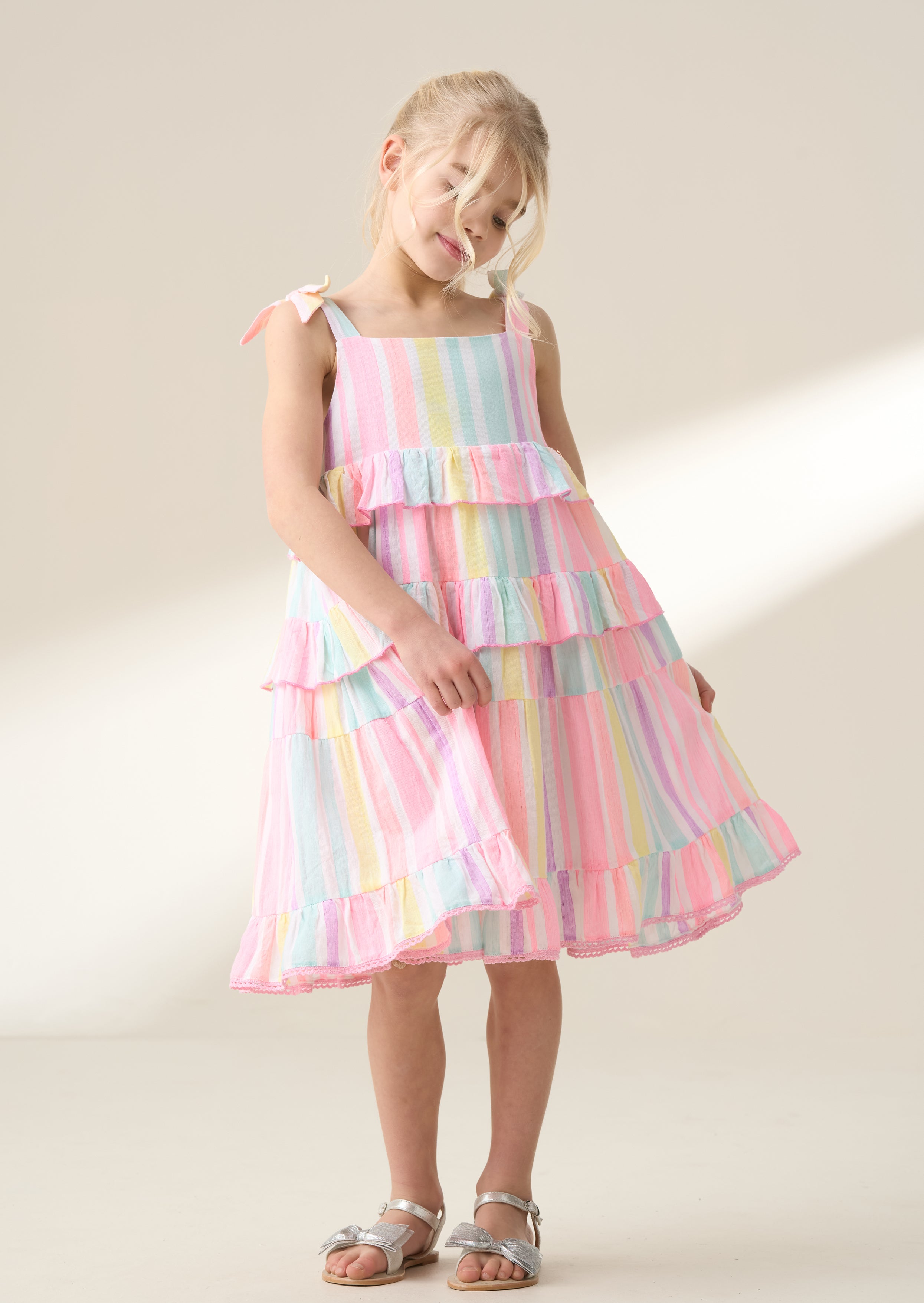 Nola Multi Bright Stripe Dress