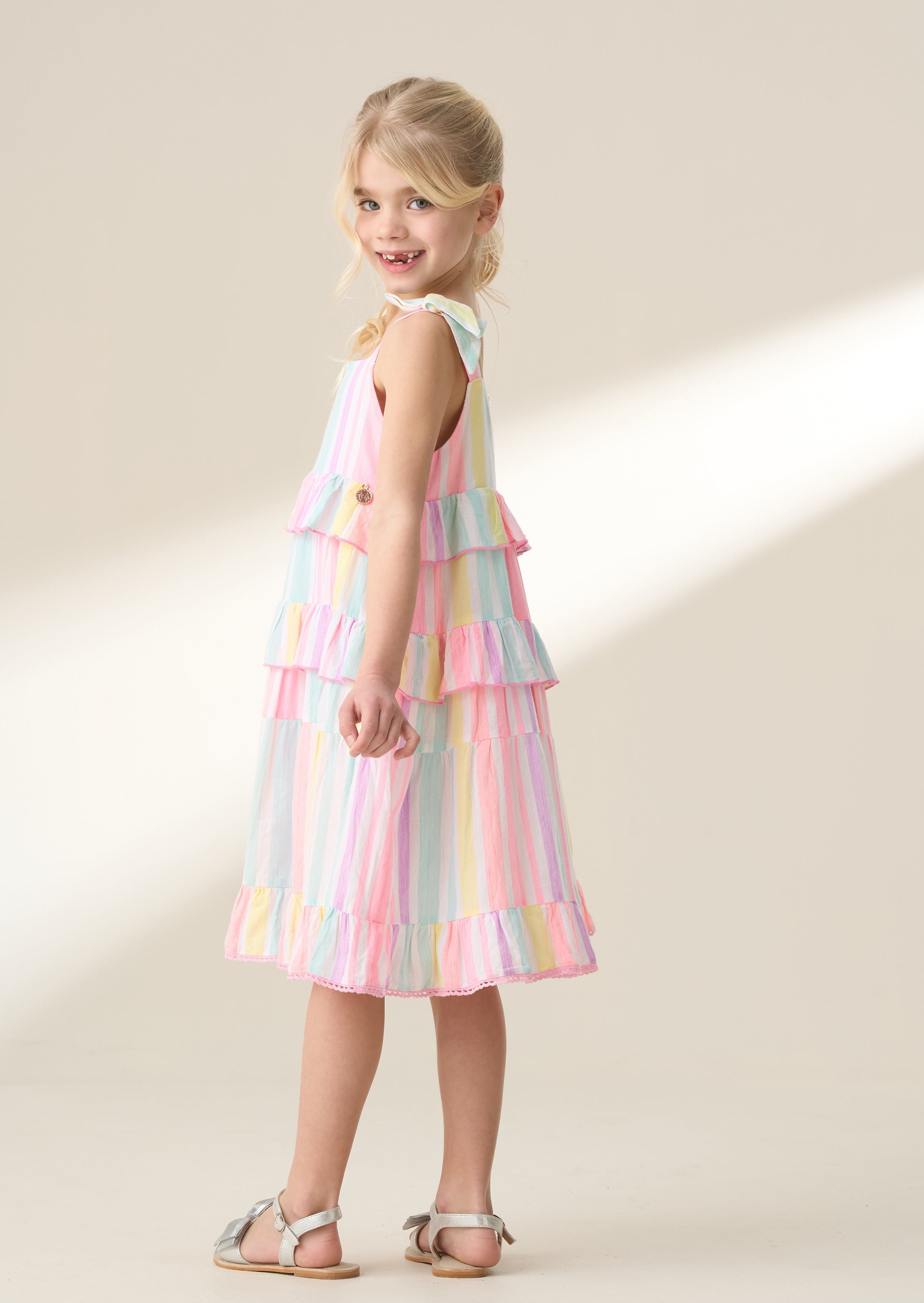 Nola Multi Bright Stripe Dress