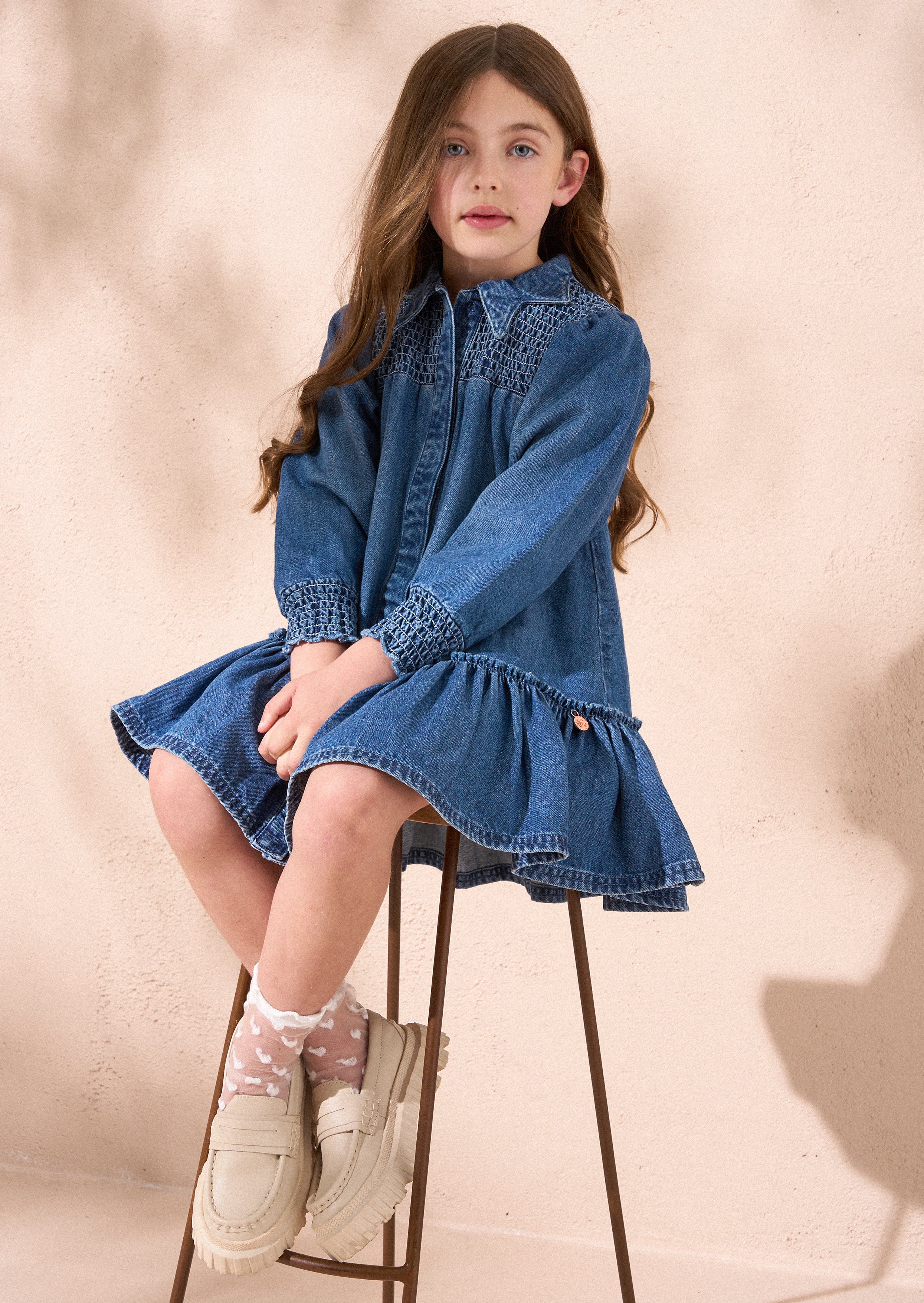 Rafferty Denim Star Collar Dress