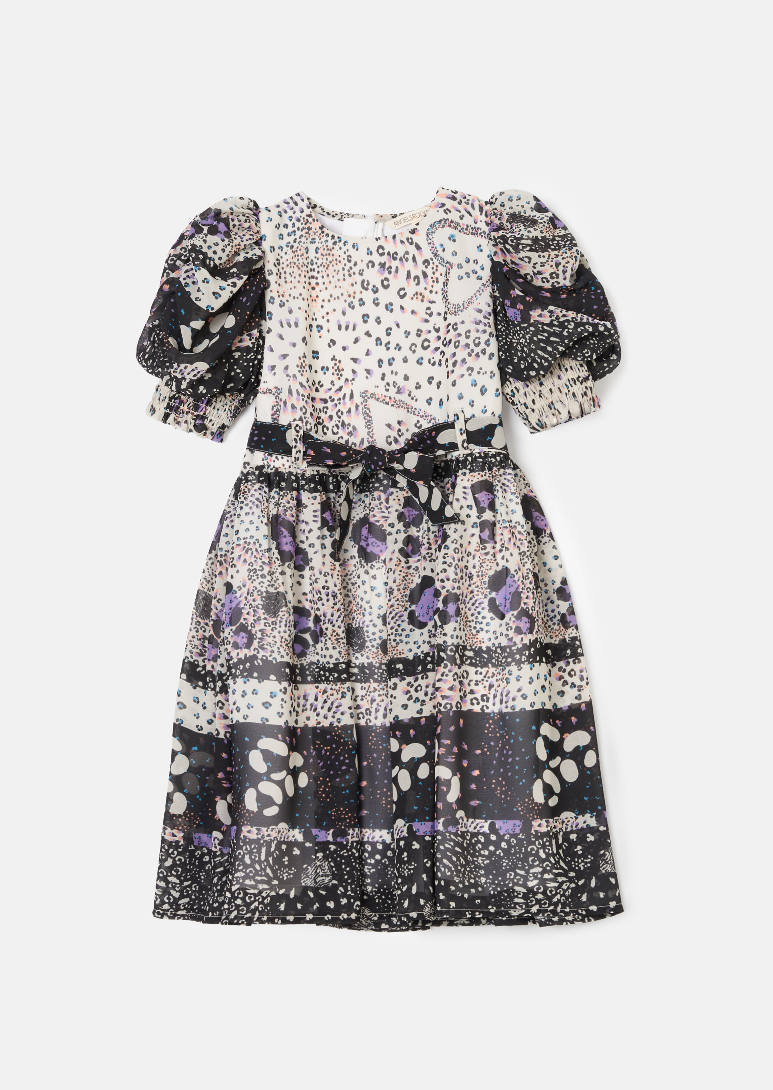 Estelle Multi Print Mix Belted Dress