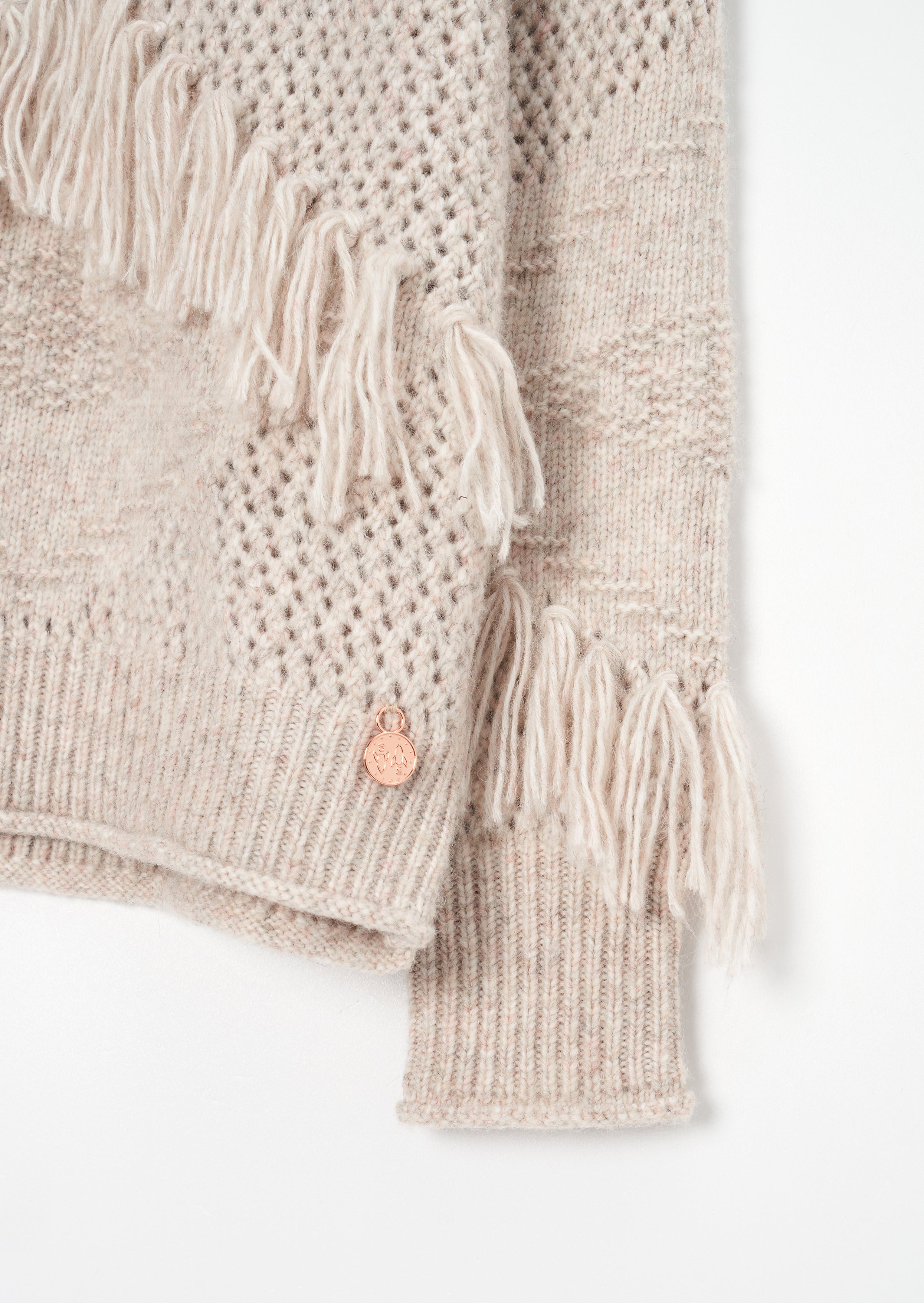 Sienna Stone Fringed Jumper