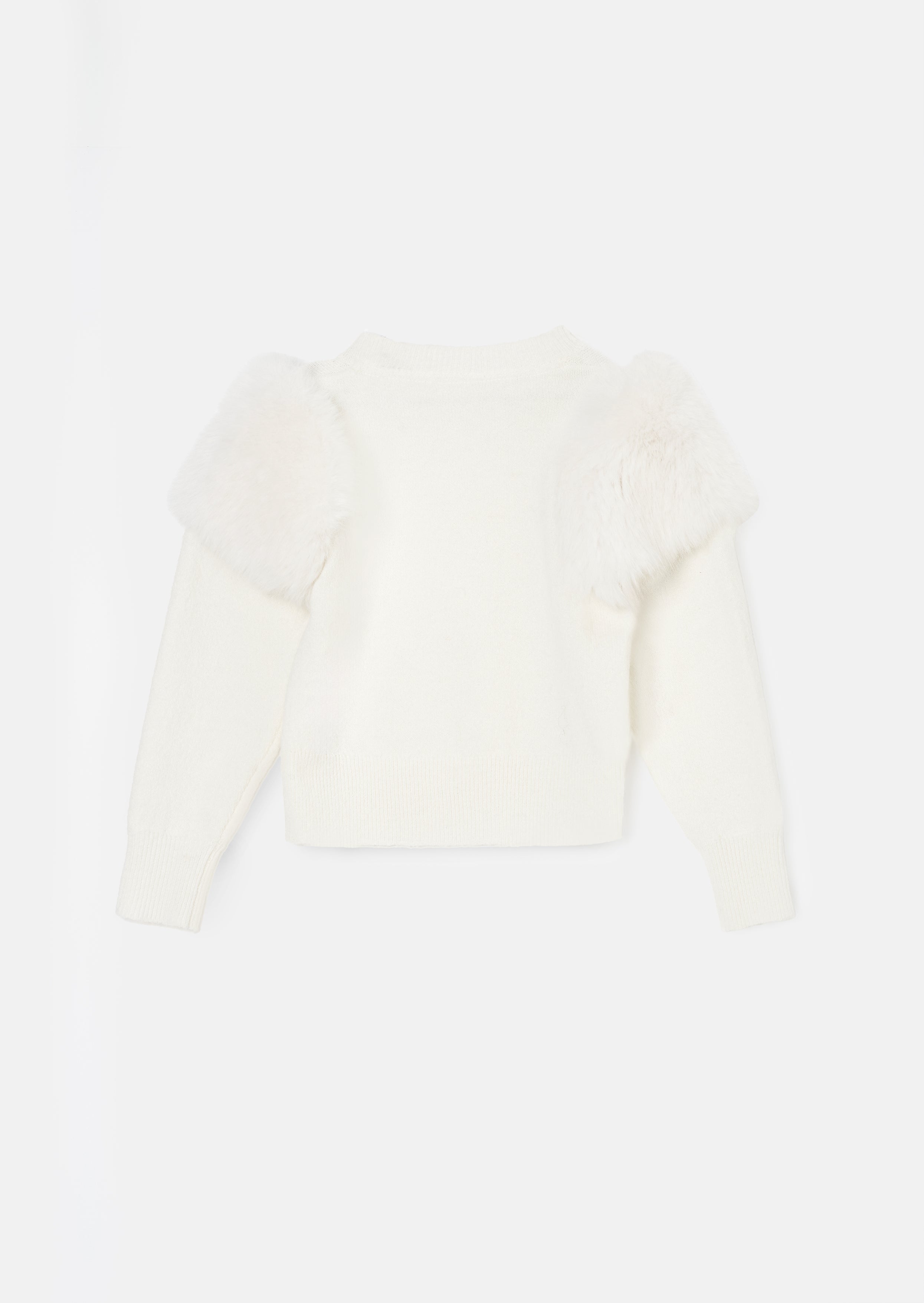 Suzanna Cream Fur Sleeve Jumper