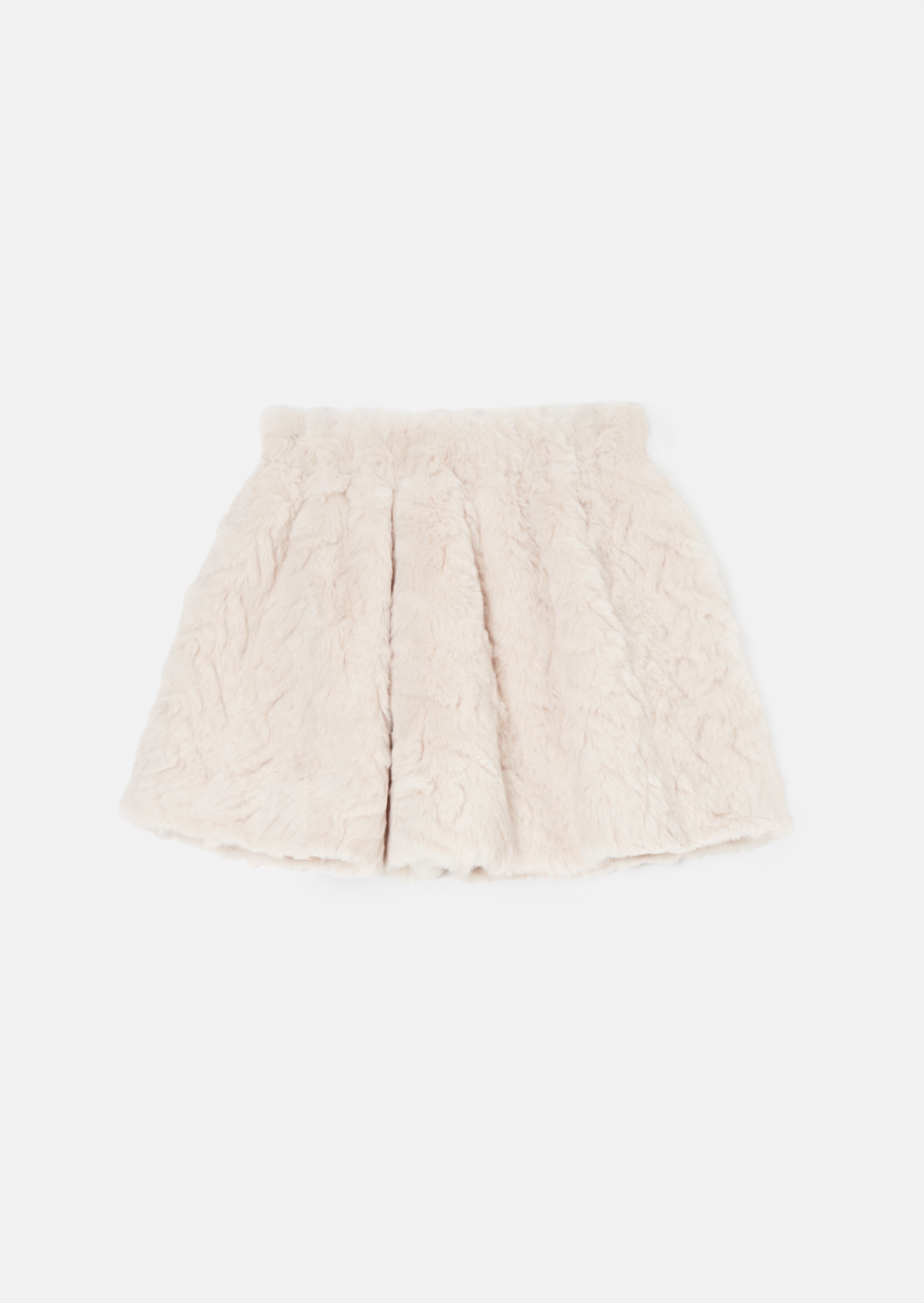 Cecile Taupe Fur Skirt