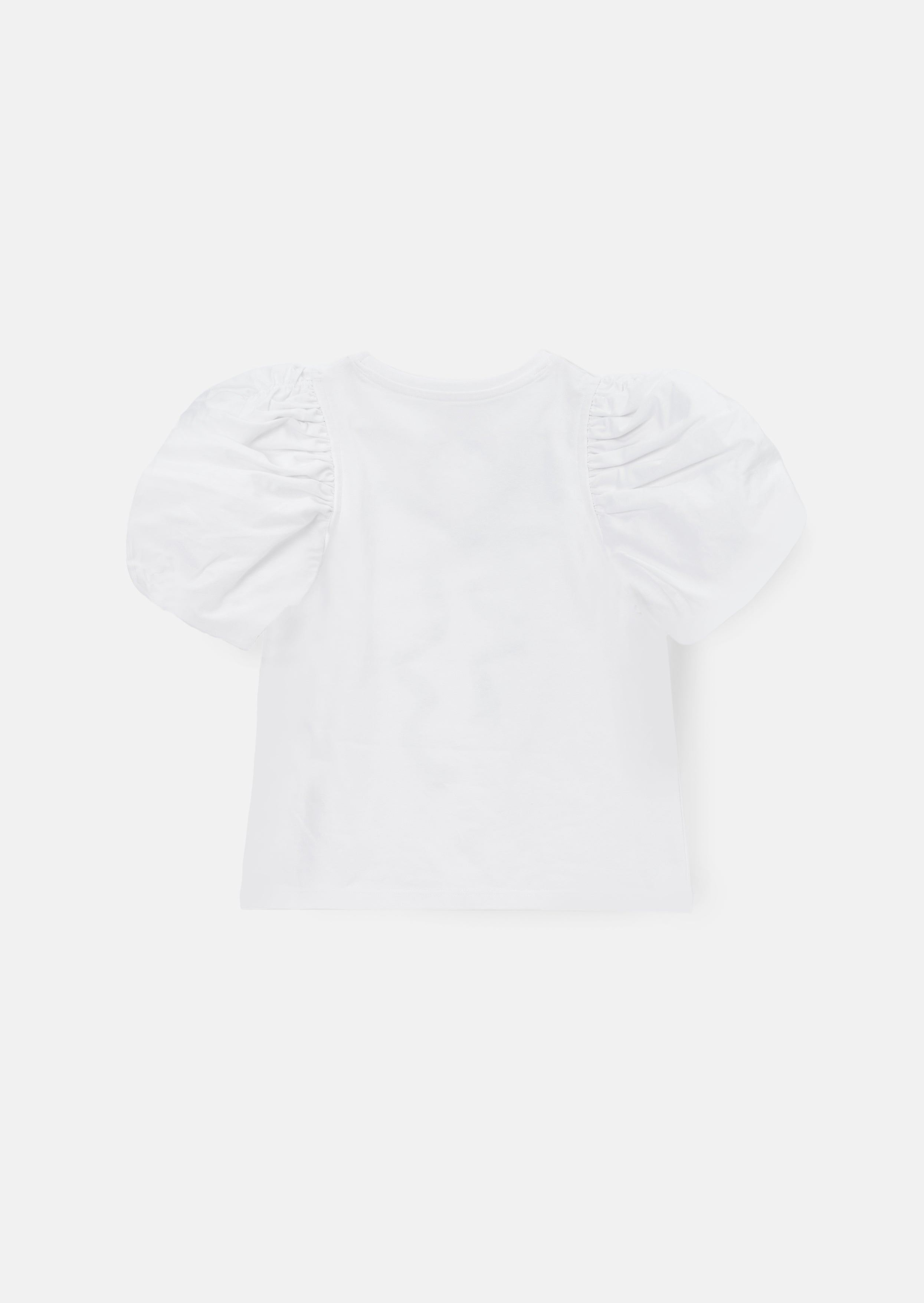 Aofie White Diamante Bow T Shirt