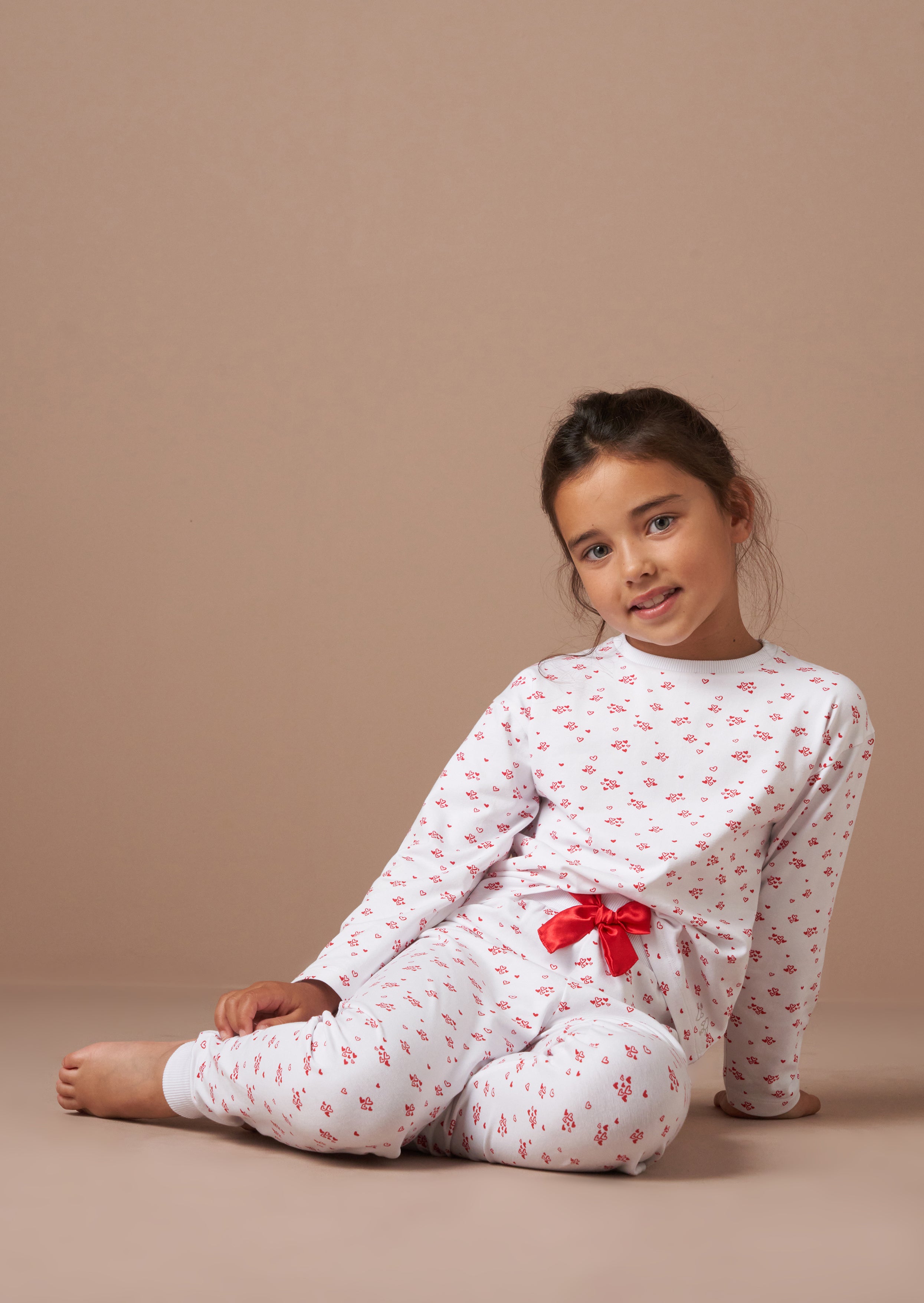 Alba Ecru Mini Heart PJs