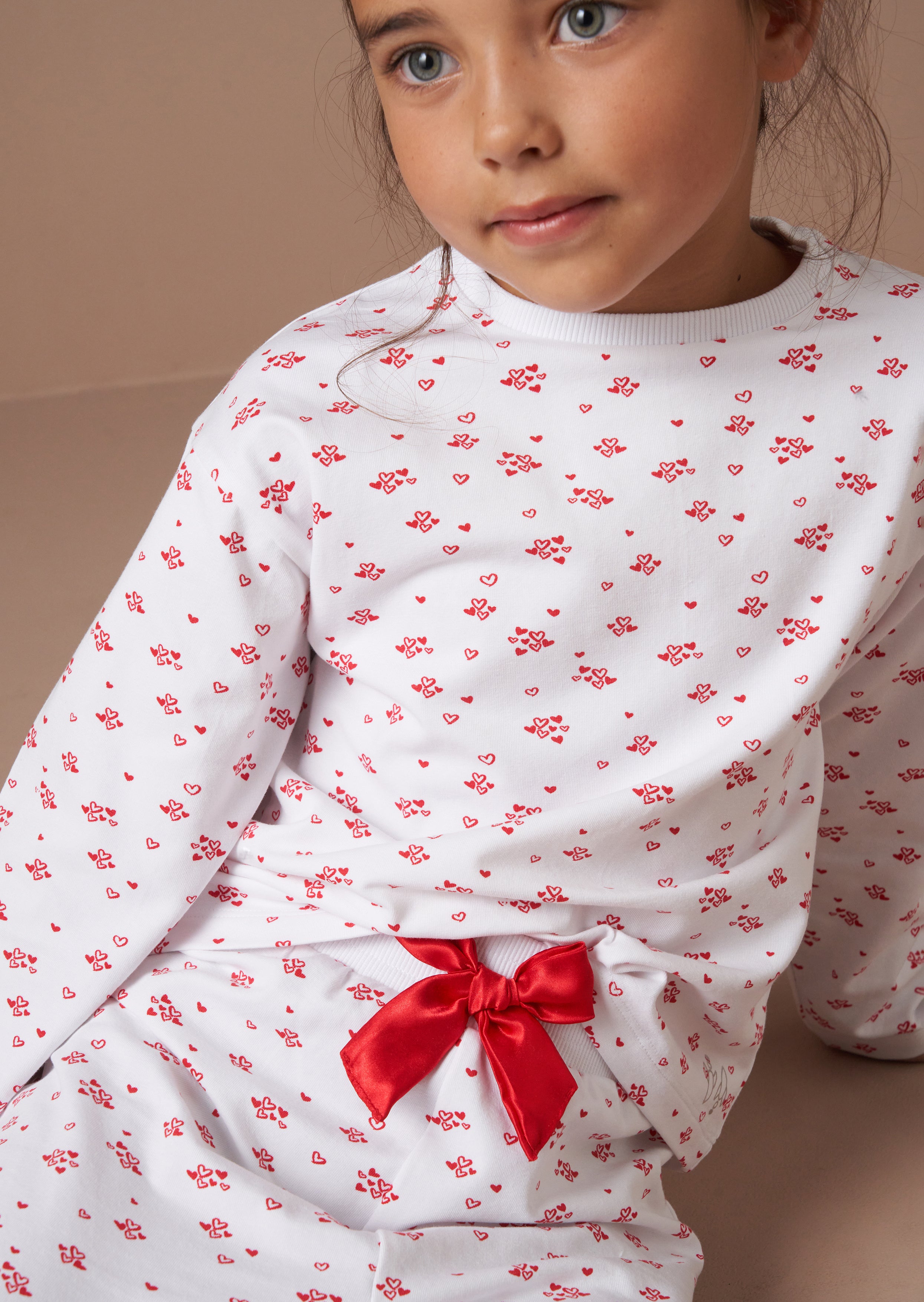 Alba Ecru Mini Heart PJs