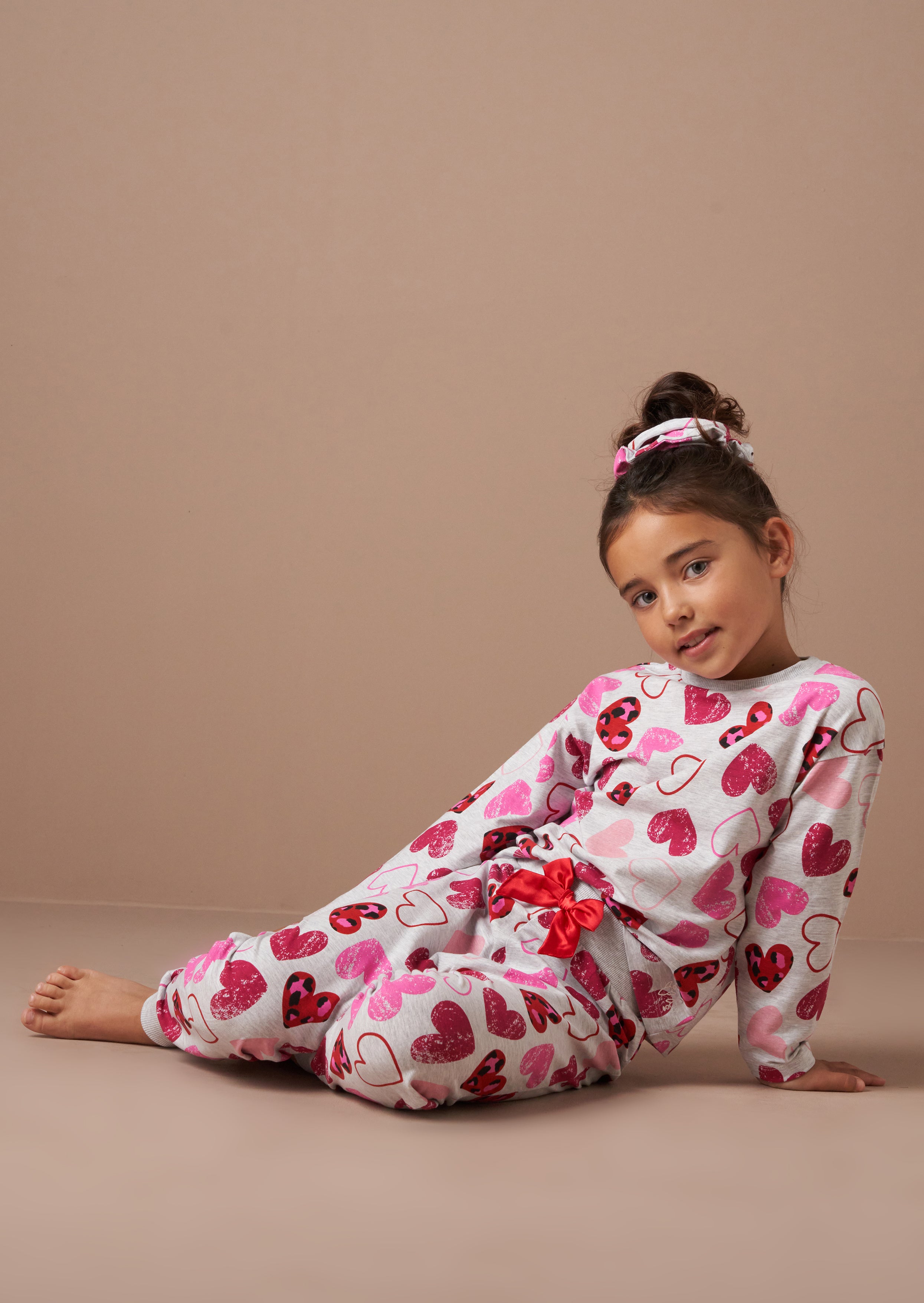 Stella Grey Leopard Heart PJs