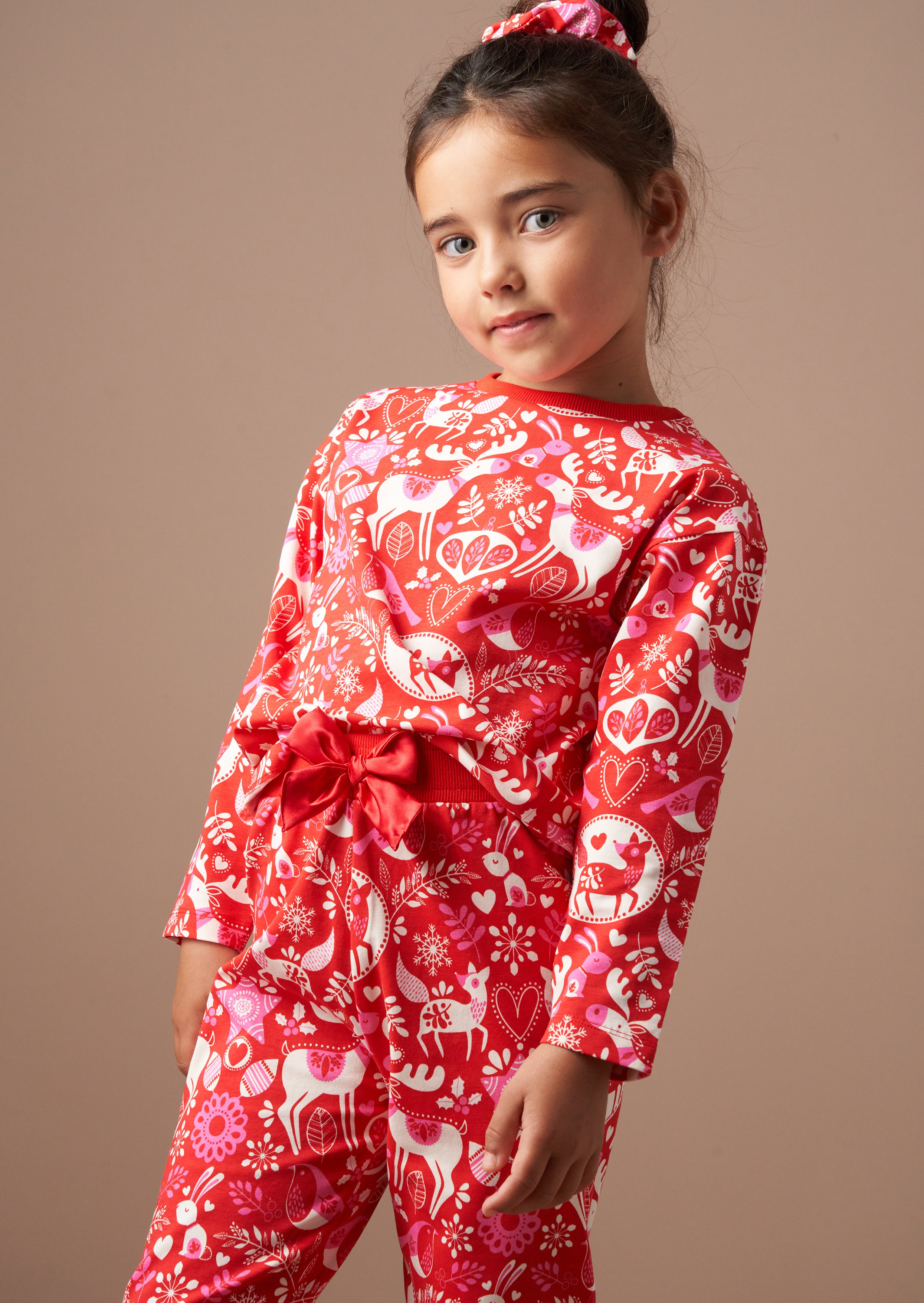 Amelia Red Winter Print PJs