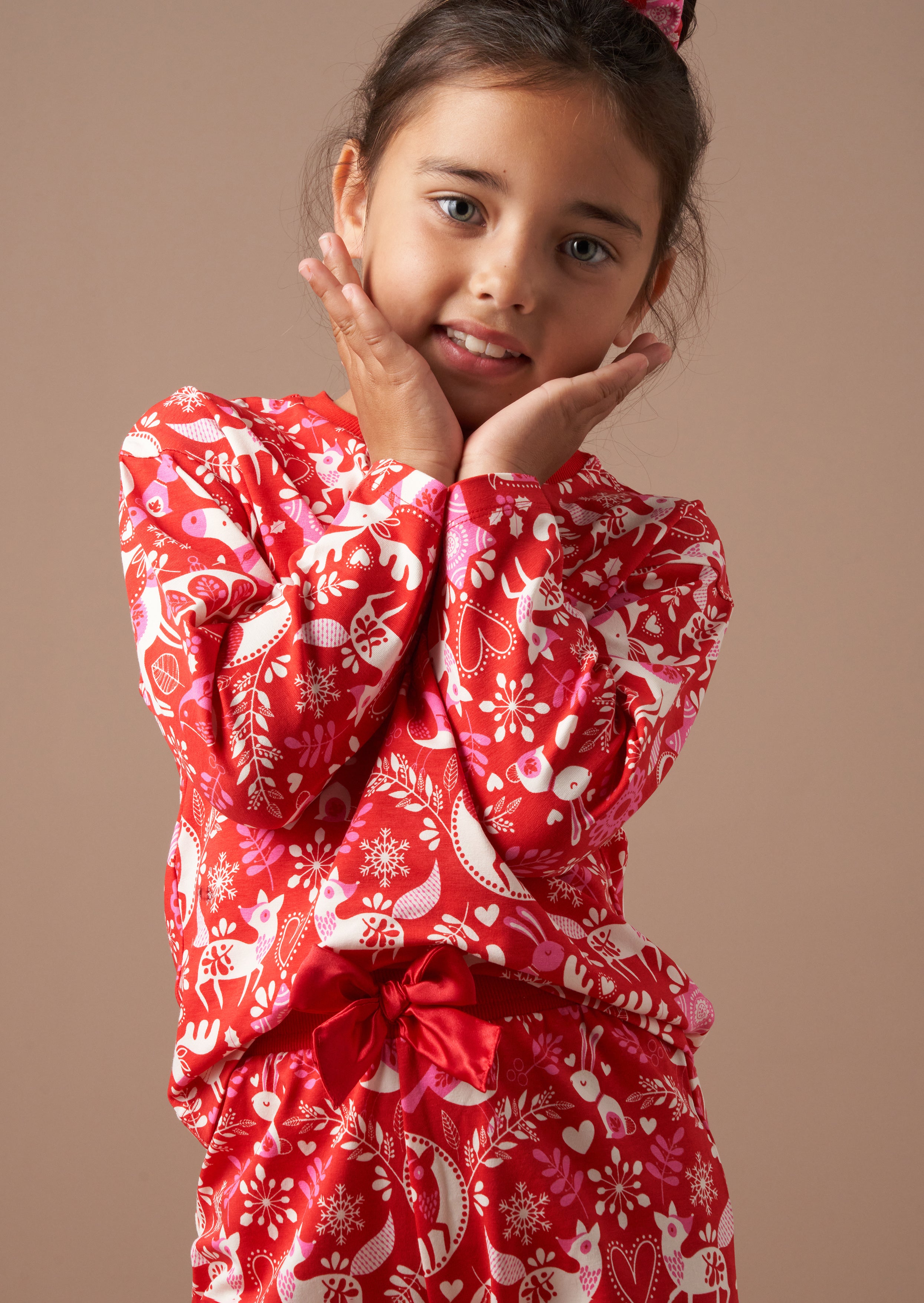 Amelia Red Winter Print PJs