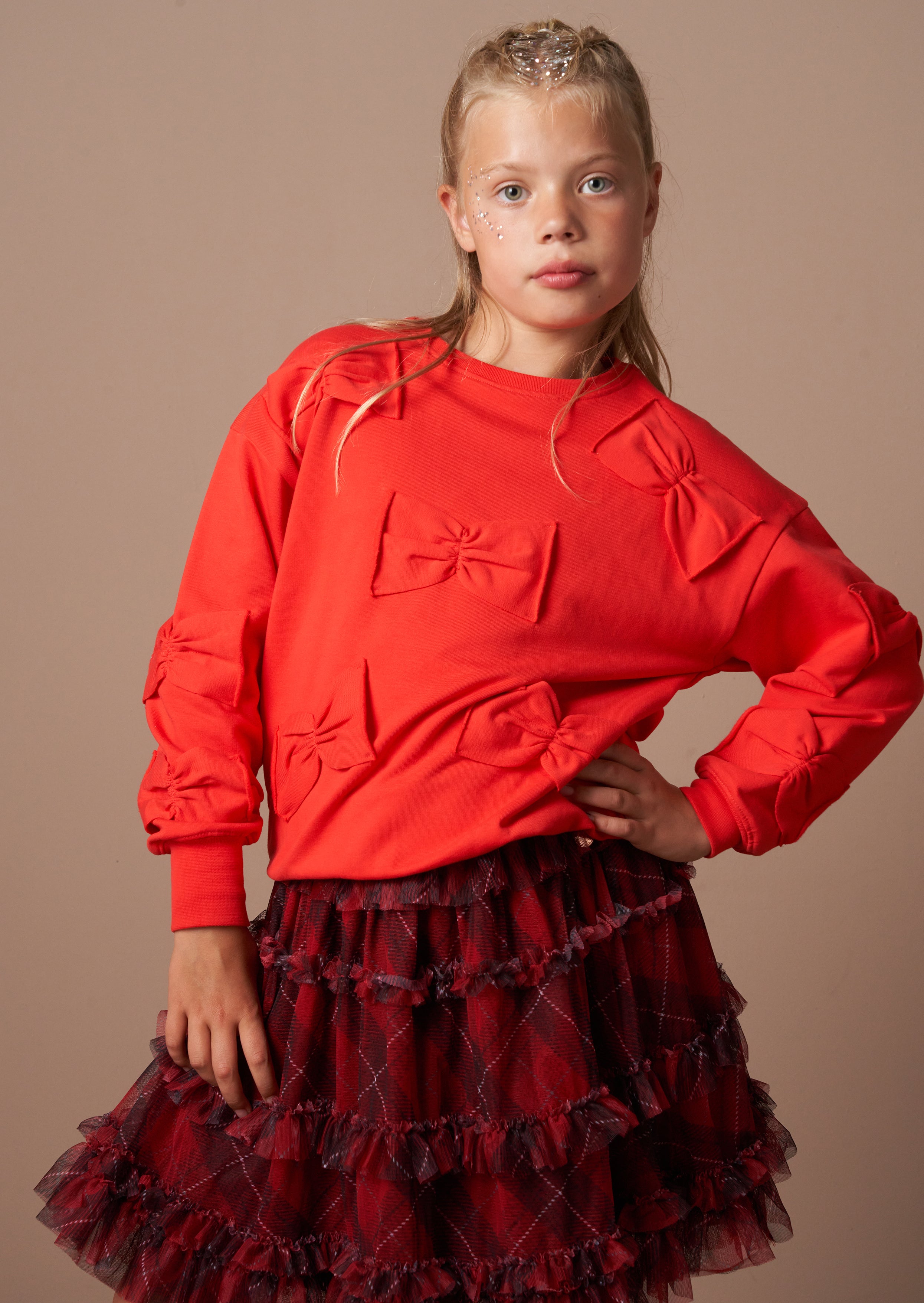 Riley Red Bow Sweatshirt