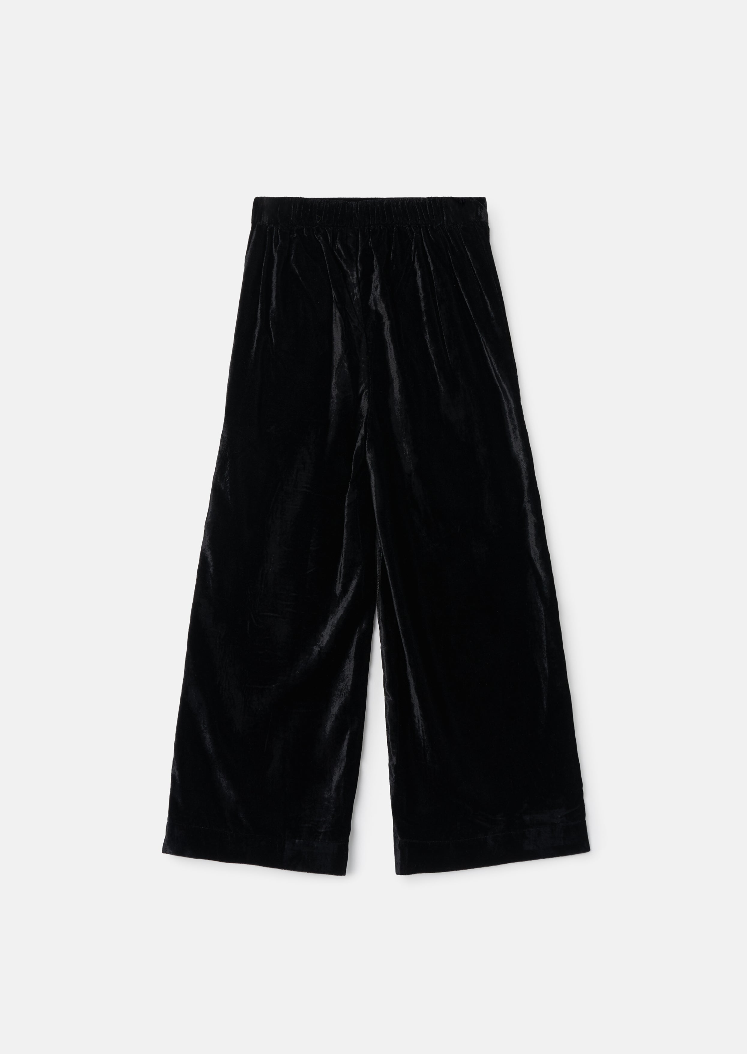 Sinead Black Wide Leg Velvet Trouser