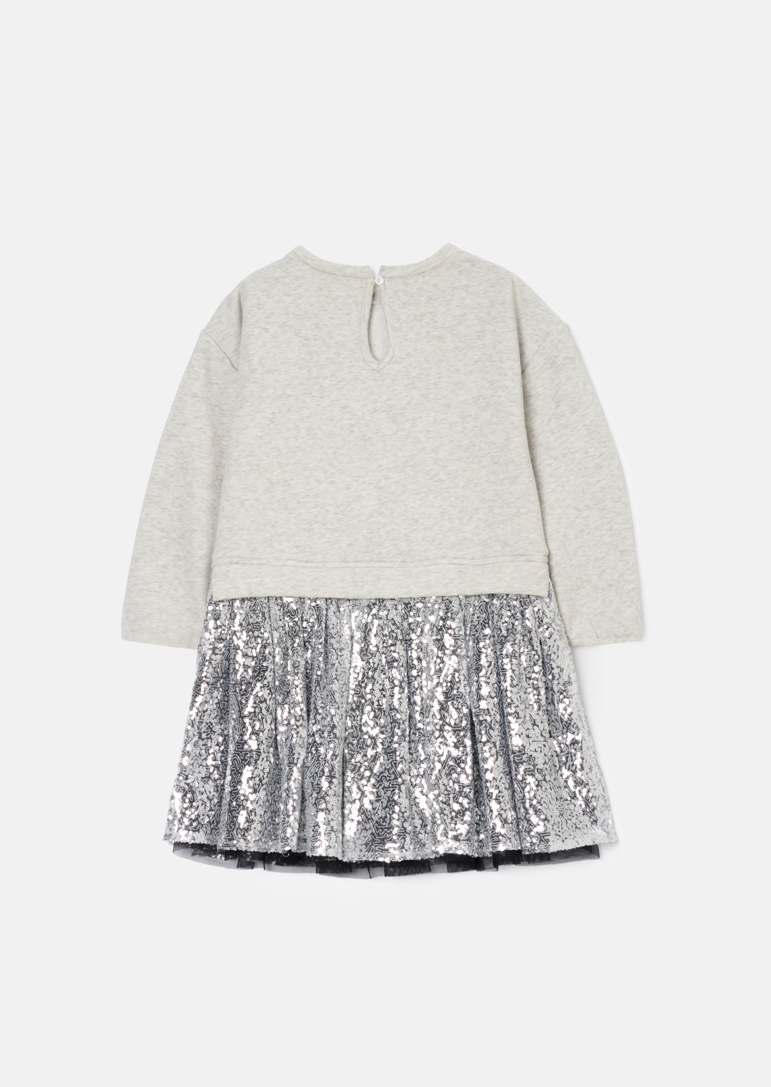 Ella Silver Sequin Sweat Dress