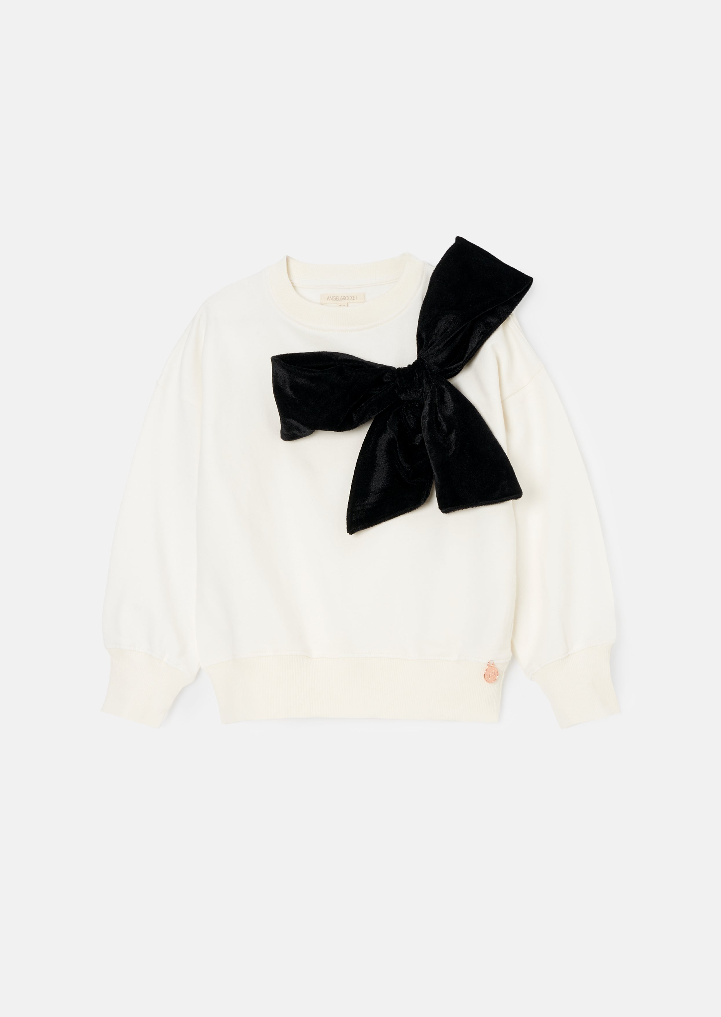 Paige Ivory Velvet Bow Sweatshirt