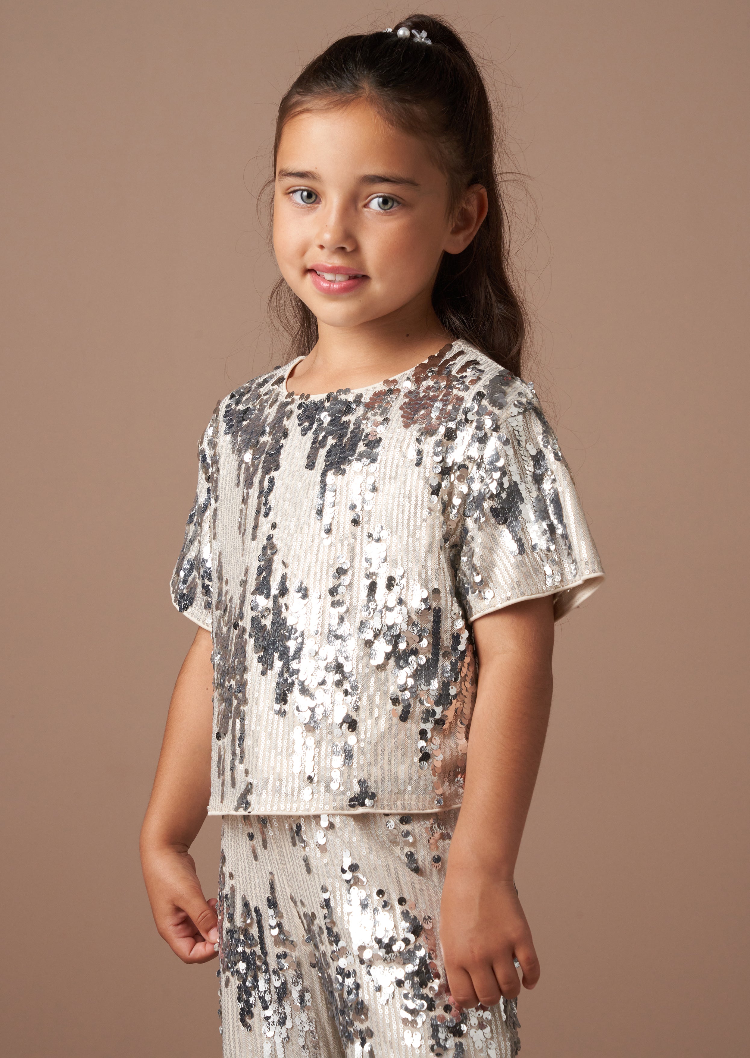 Sadie Silver Sequin Top