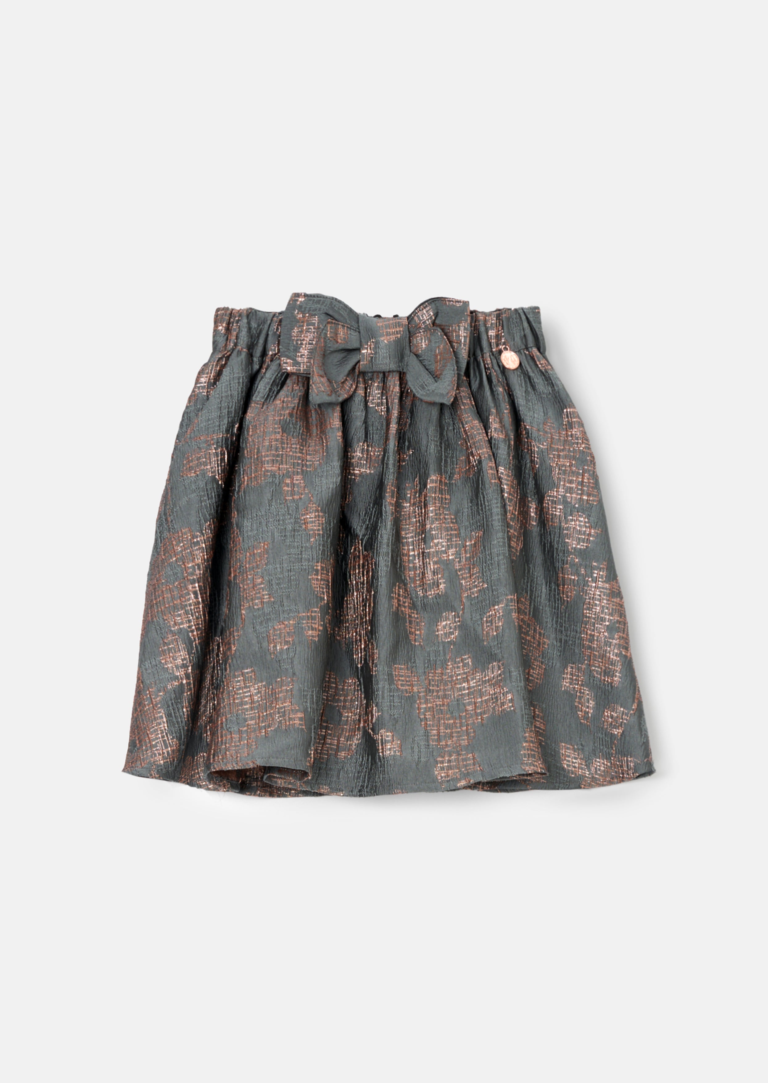 Etta Silver Jacquard Skirt