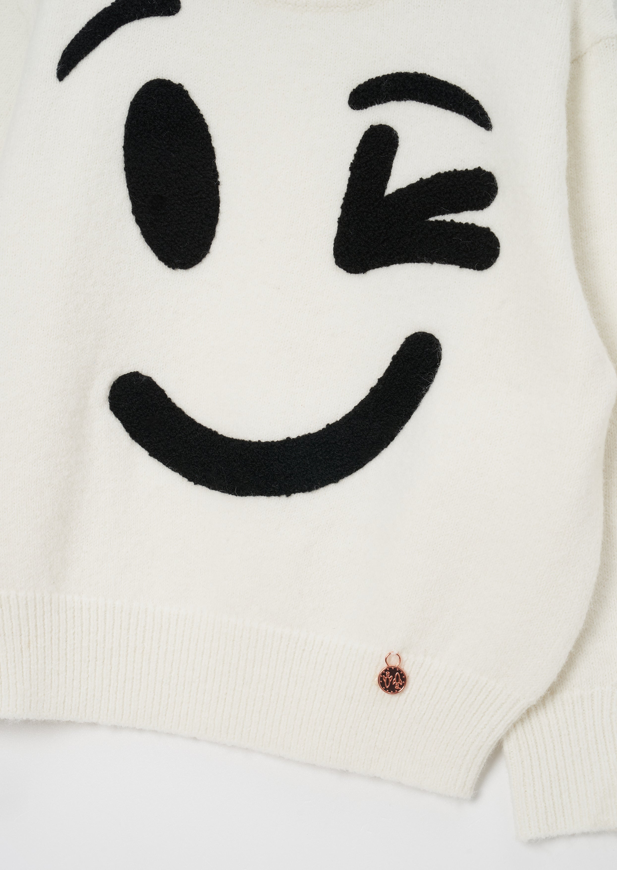 Shanti Ivory Smiley Face Jumper