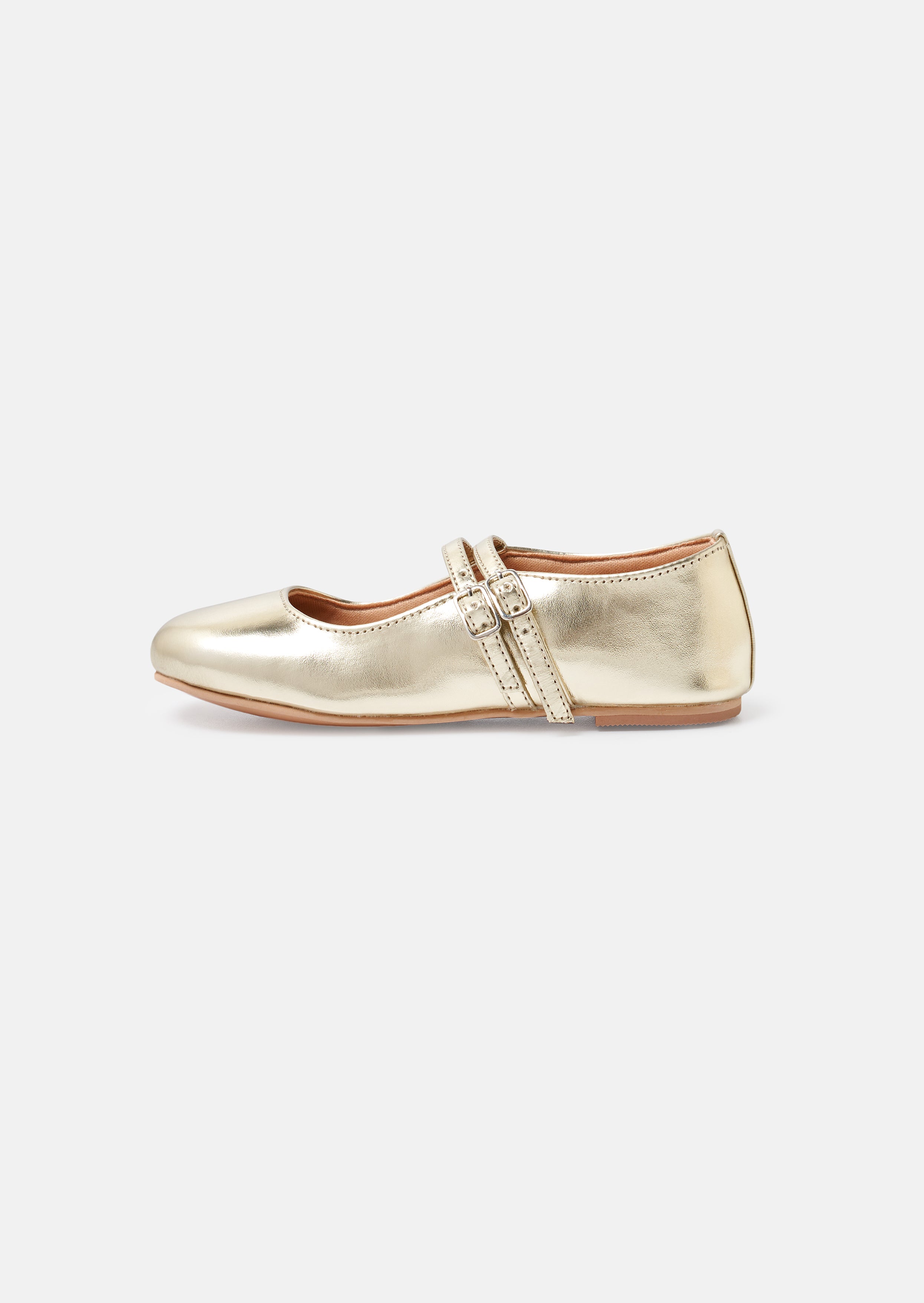 Gold Double Buckle Pump