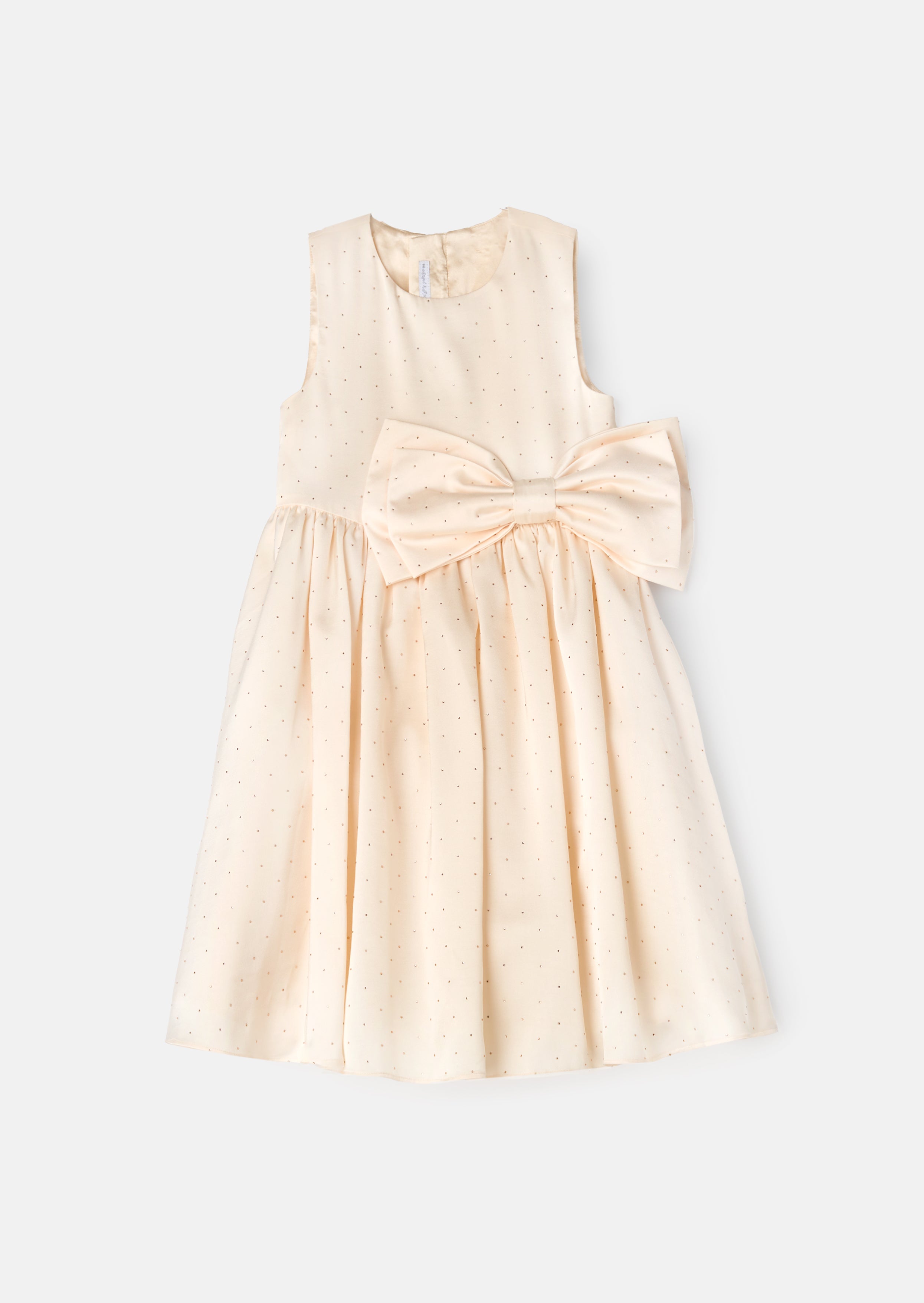 Sophie Cream Diamonte Bow Dress