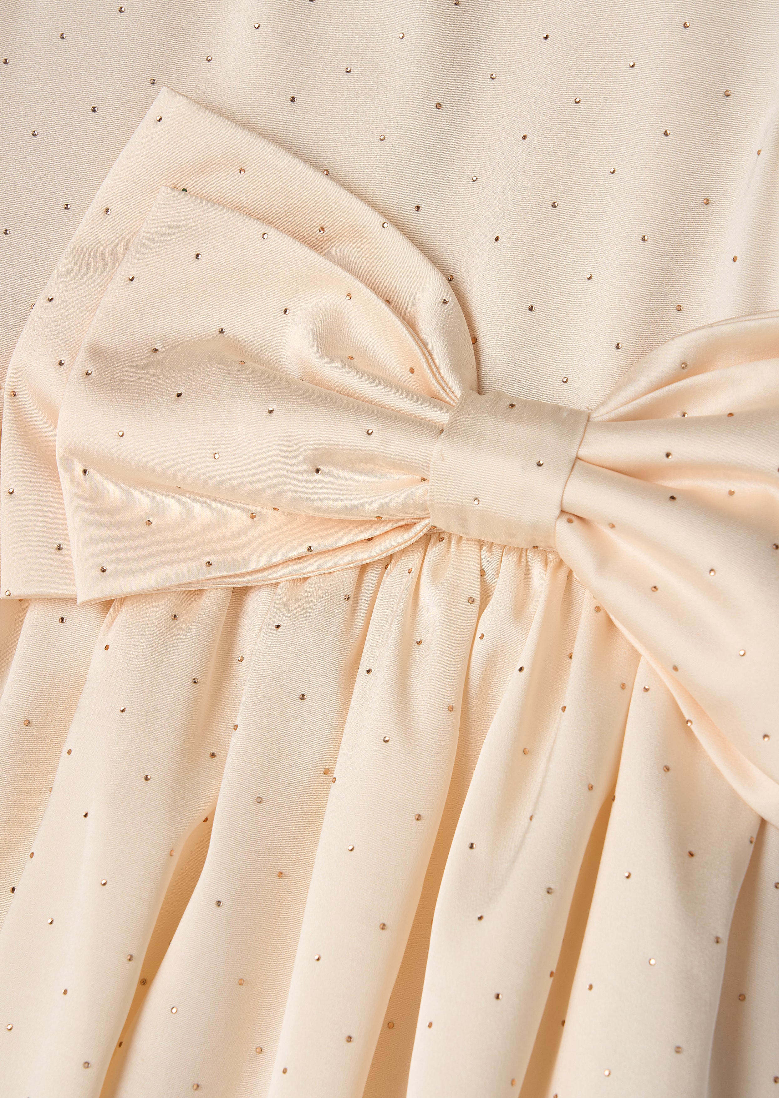 Sophie Cream Diamonte Bow Dress