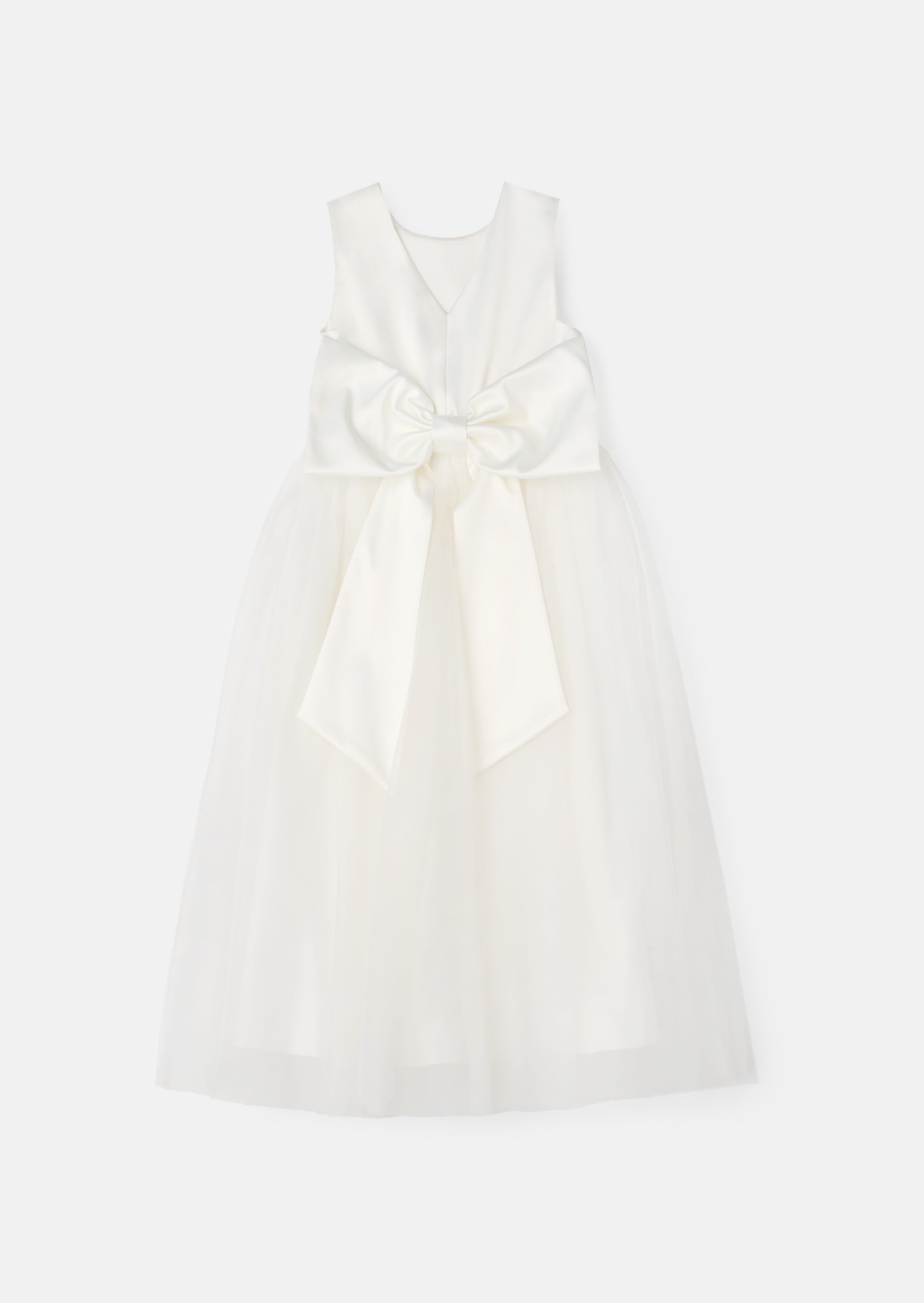 Charlotte White Ballerina Bow Dress