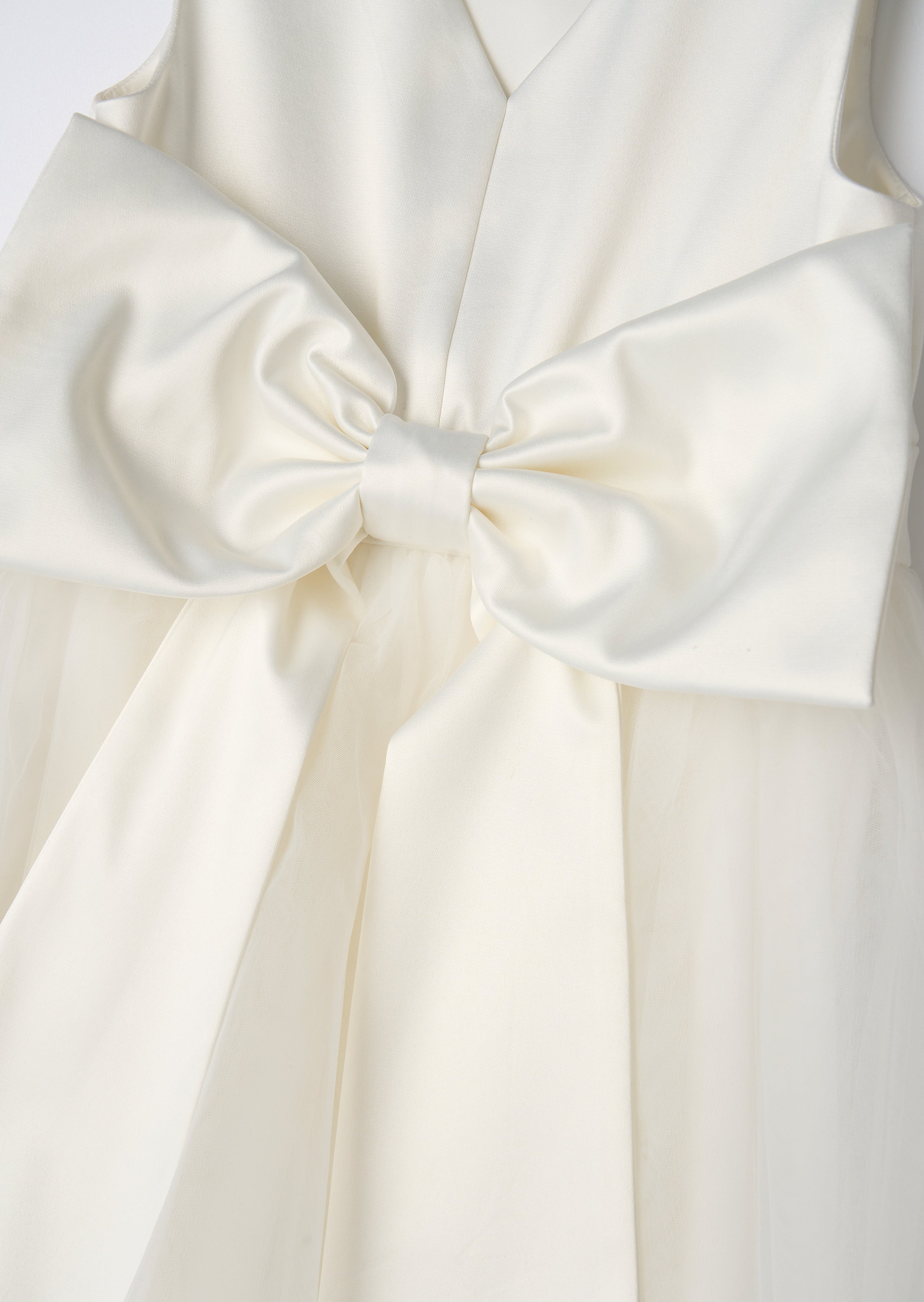 Charlotte White Ballerina Bow Dress