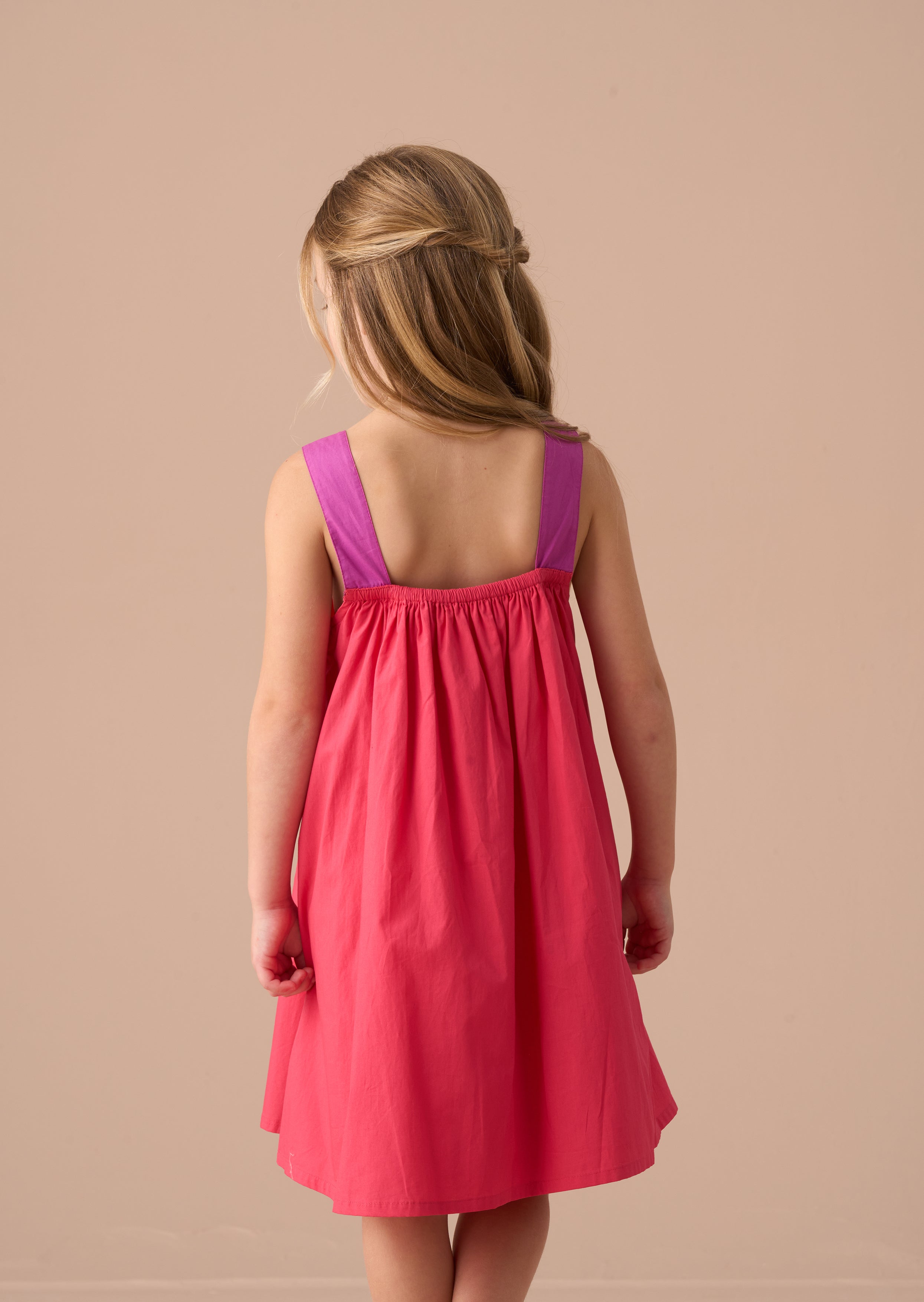 Libby Pink Bow Swing Dress