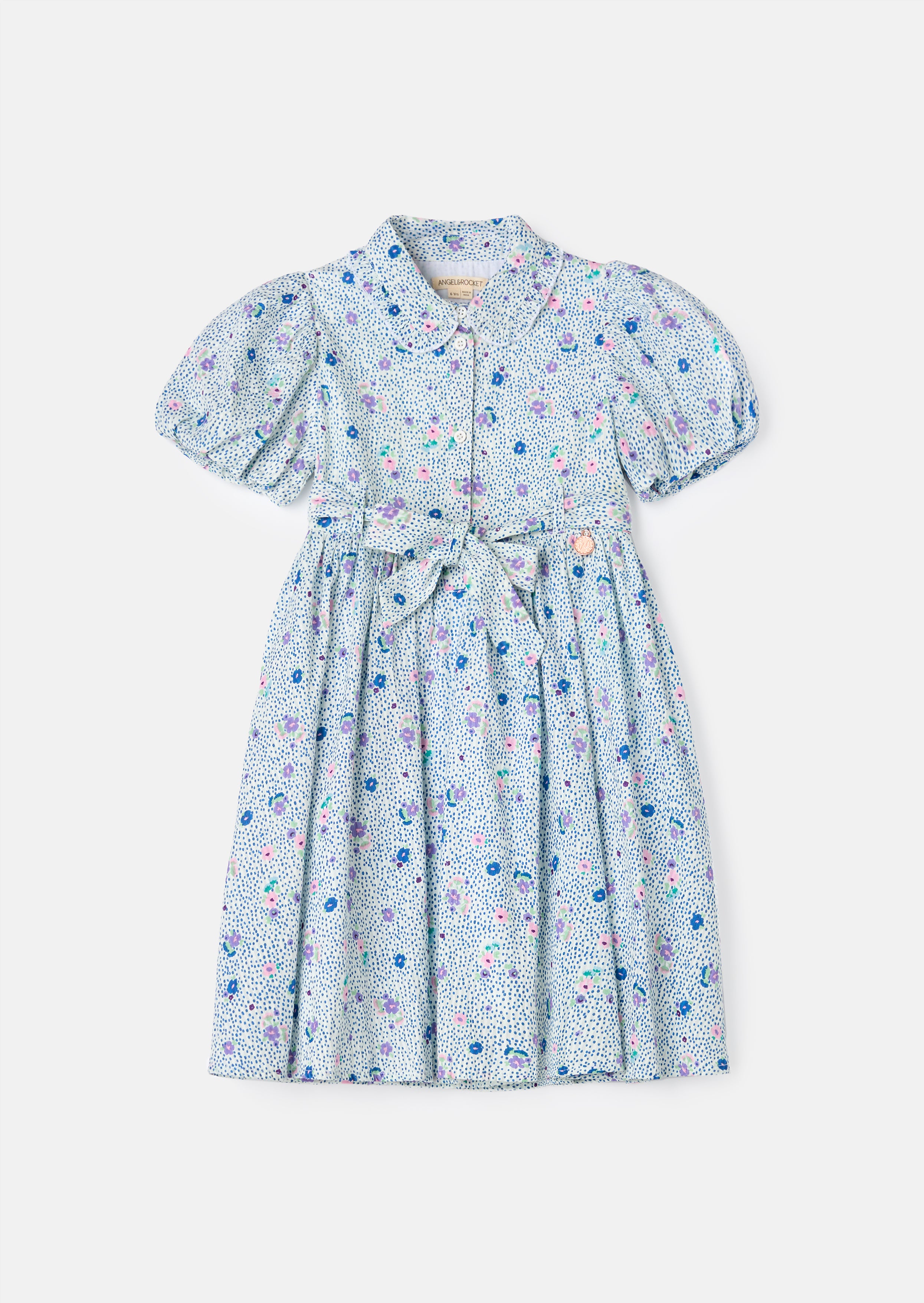 Danni Blue Printed Shirt Dress