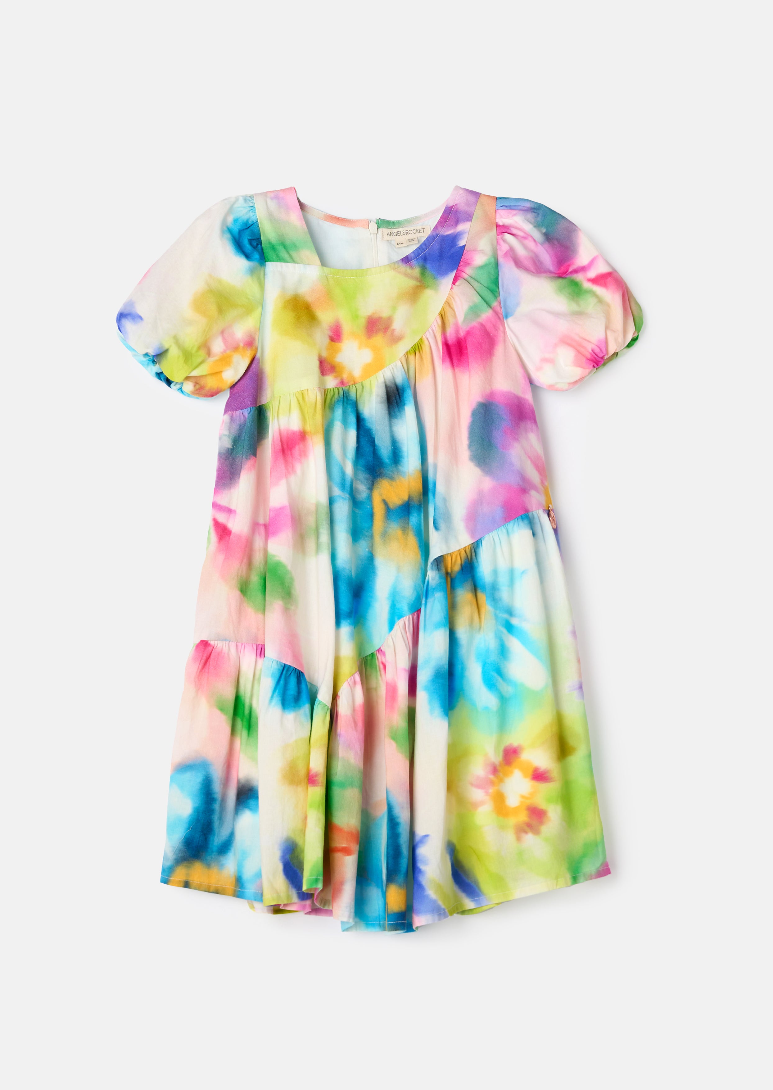 Jodie Multi Print Aysmmetric Dress