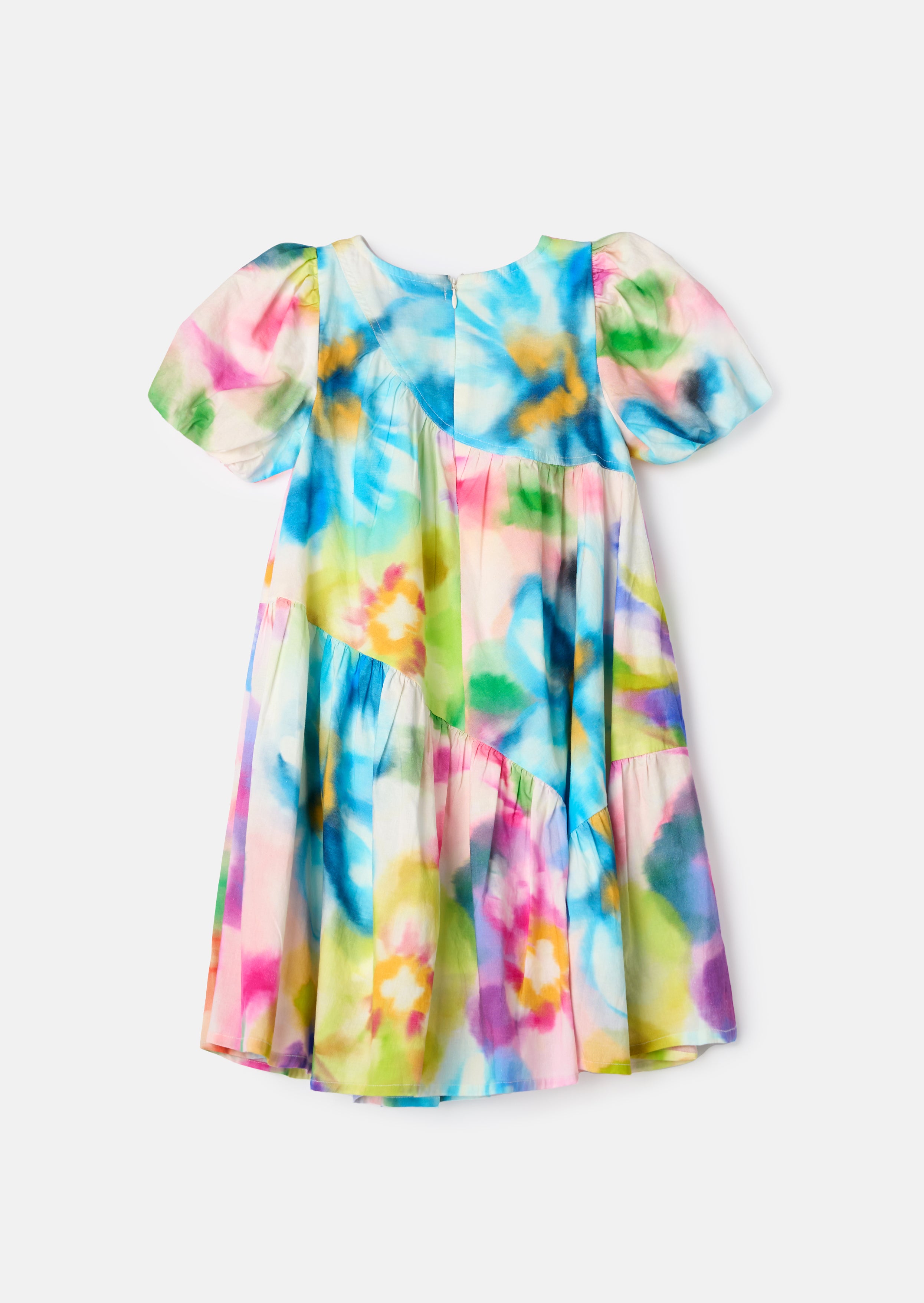 Jodie Multi Print Aysmmetric Dress