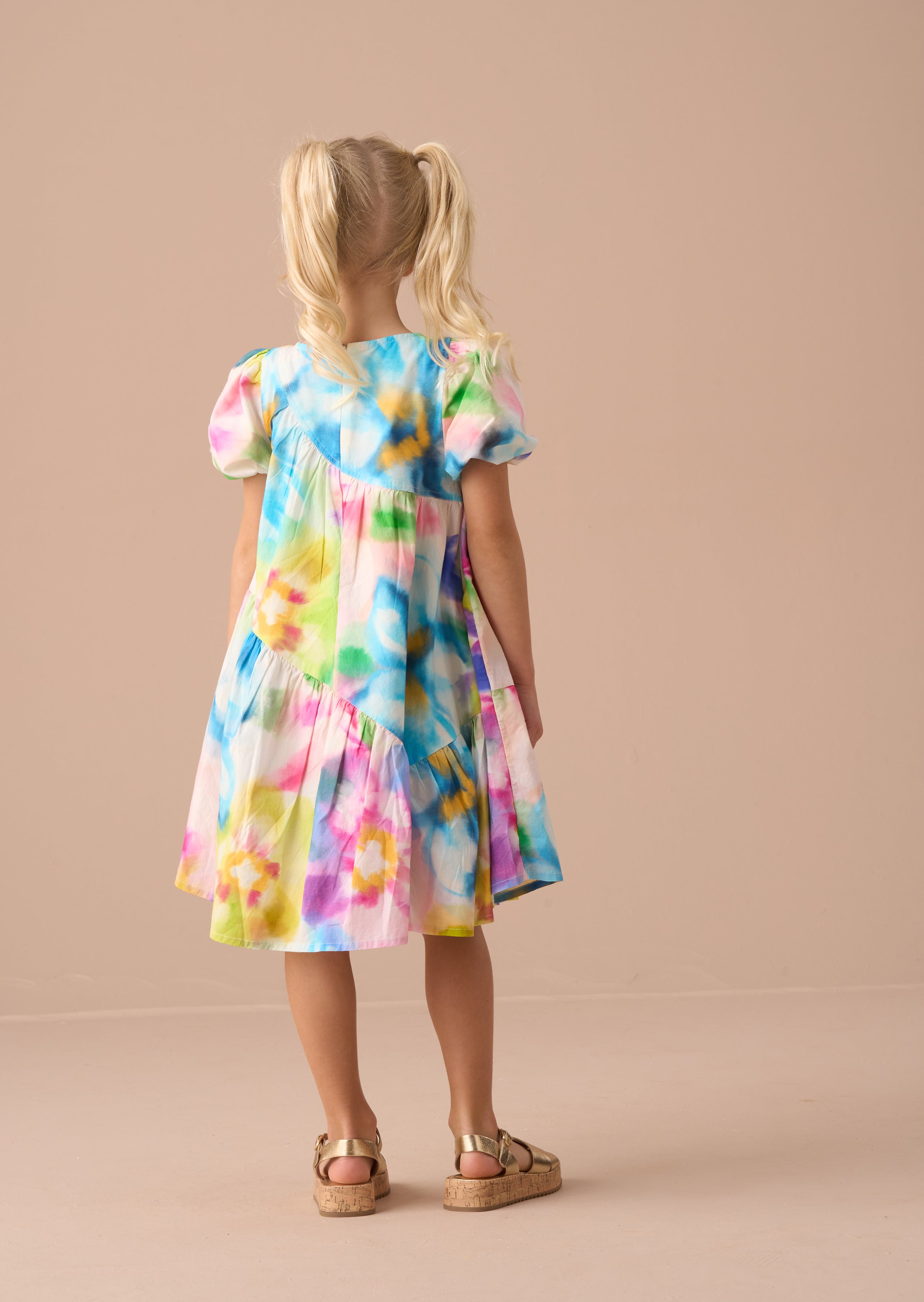 Jodie Multi Print Aysmmetric Dress