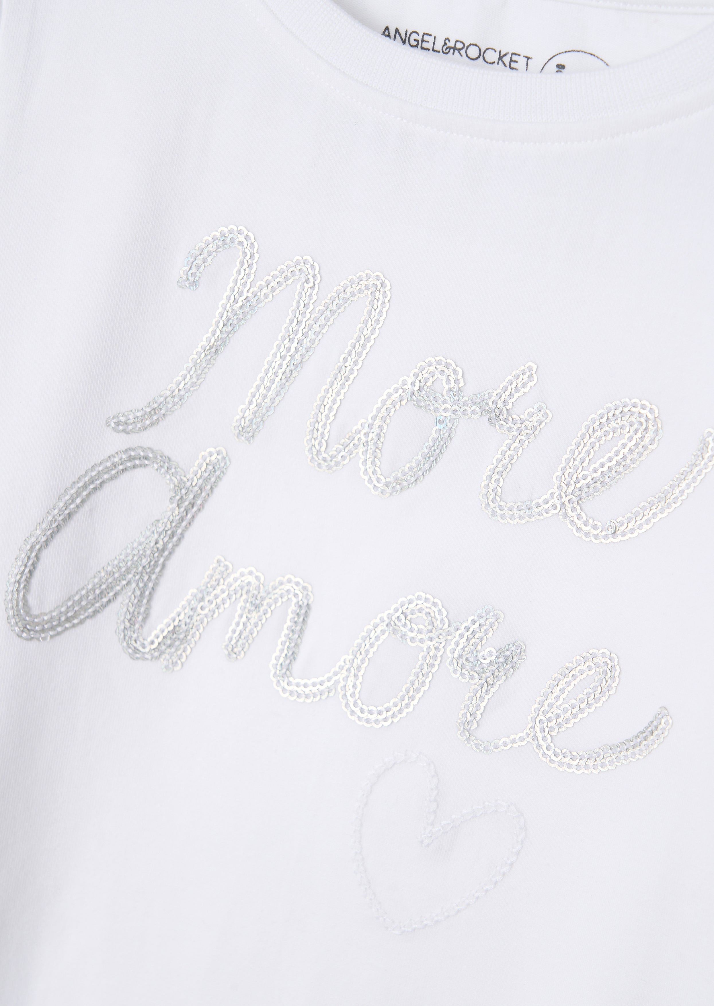 Erin White Sequin Slogan Top