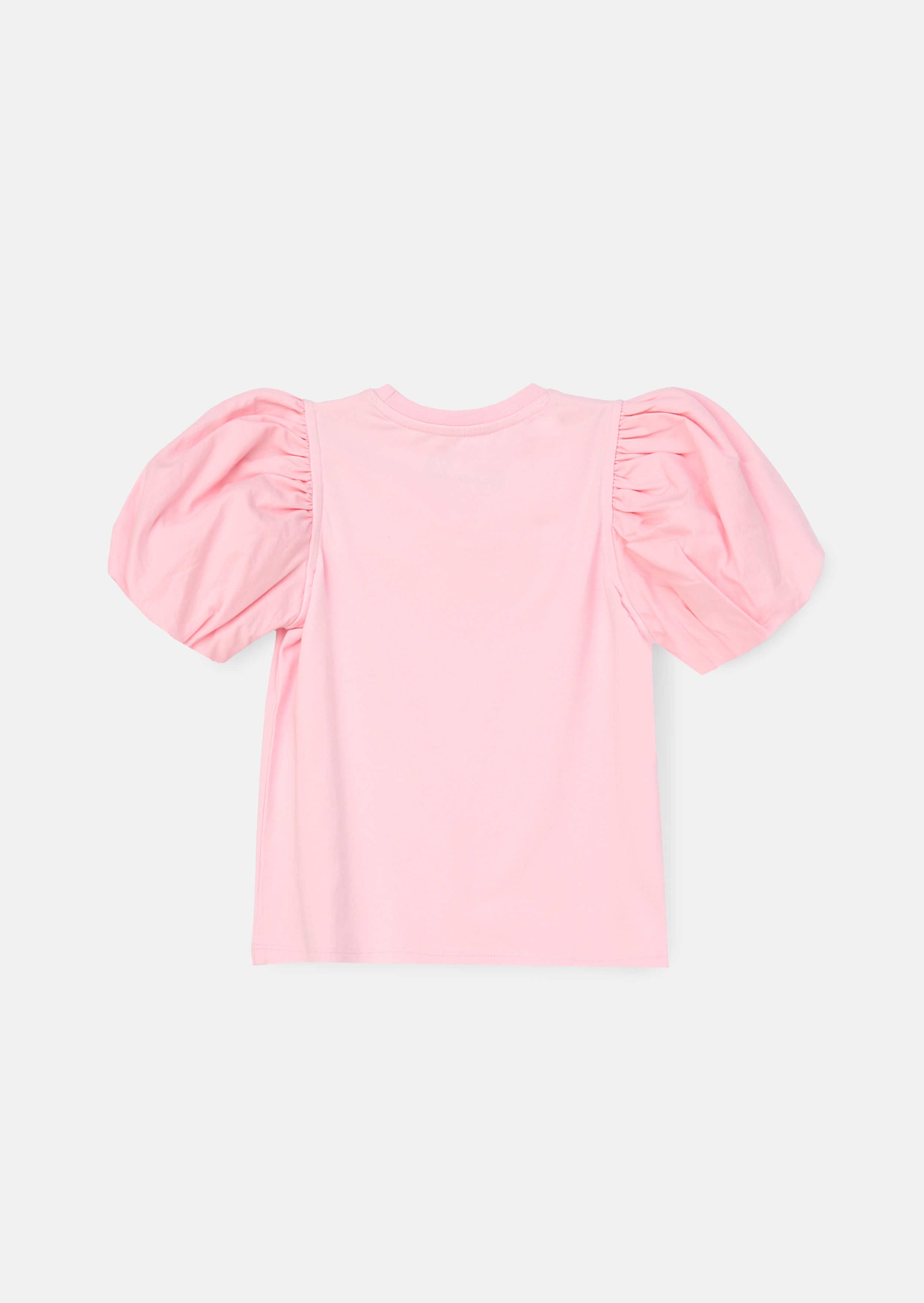 Eleri Pink Bow Puff Sleeve Top