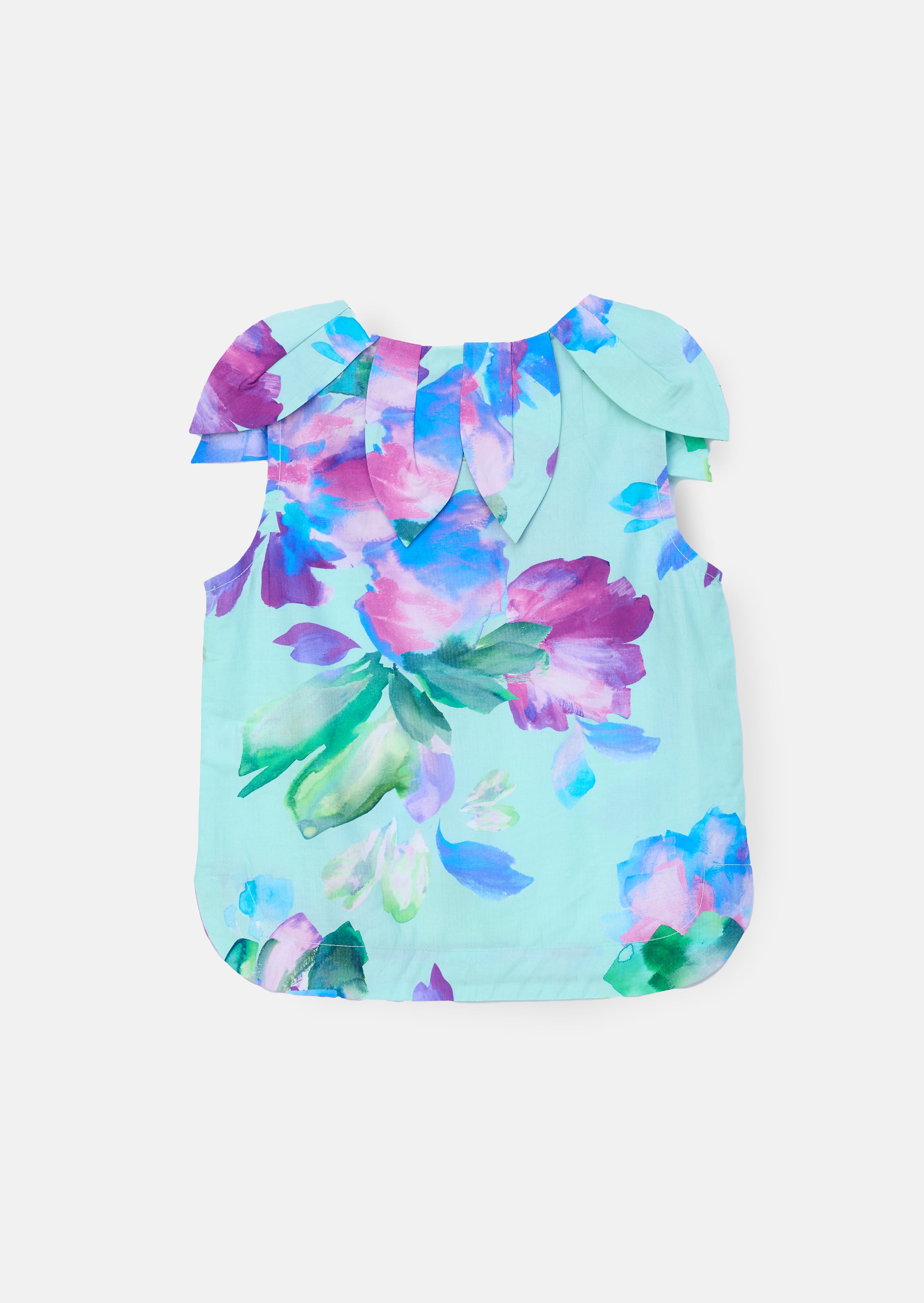 Darcy Mint Petal Collar Top