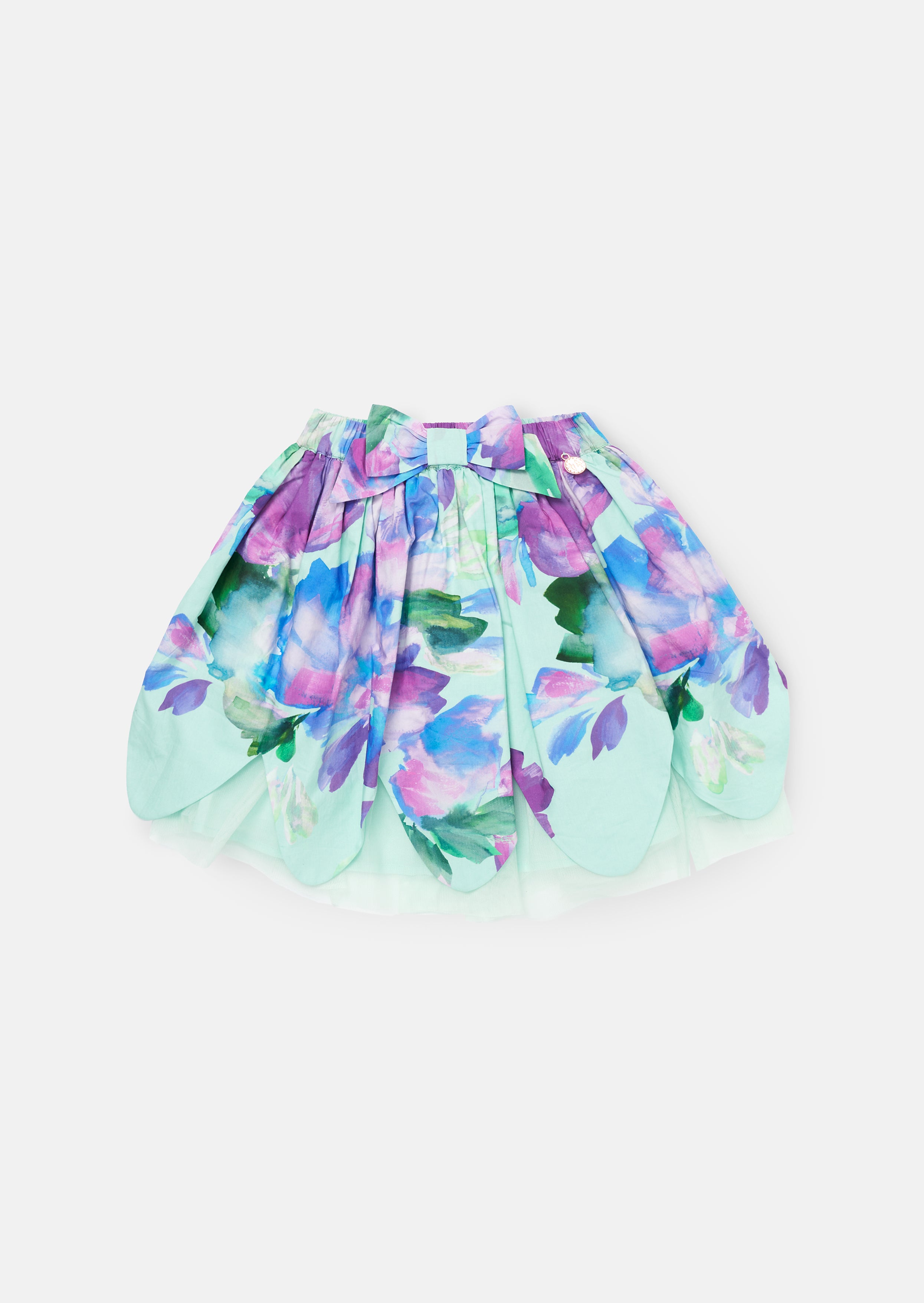 Darcy Mint Petal Print Skirt