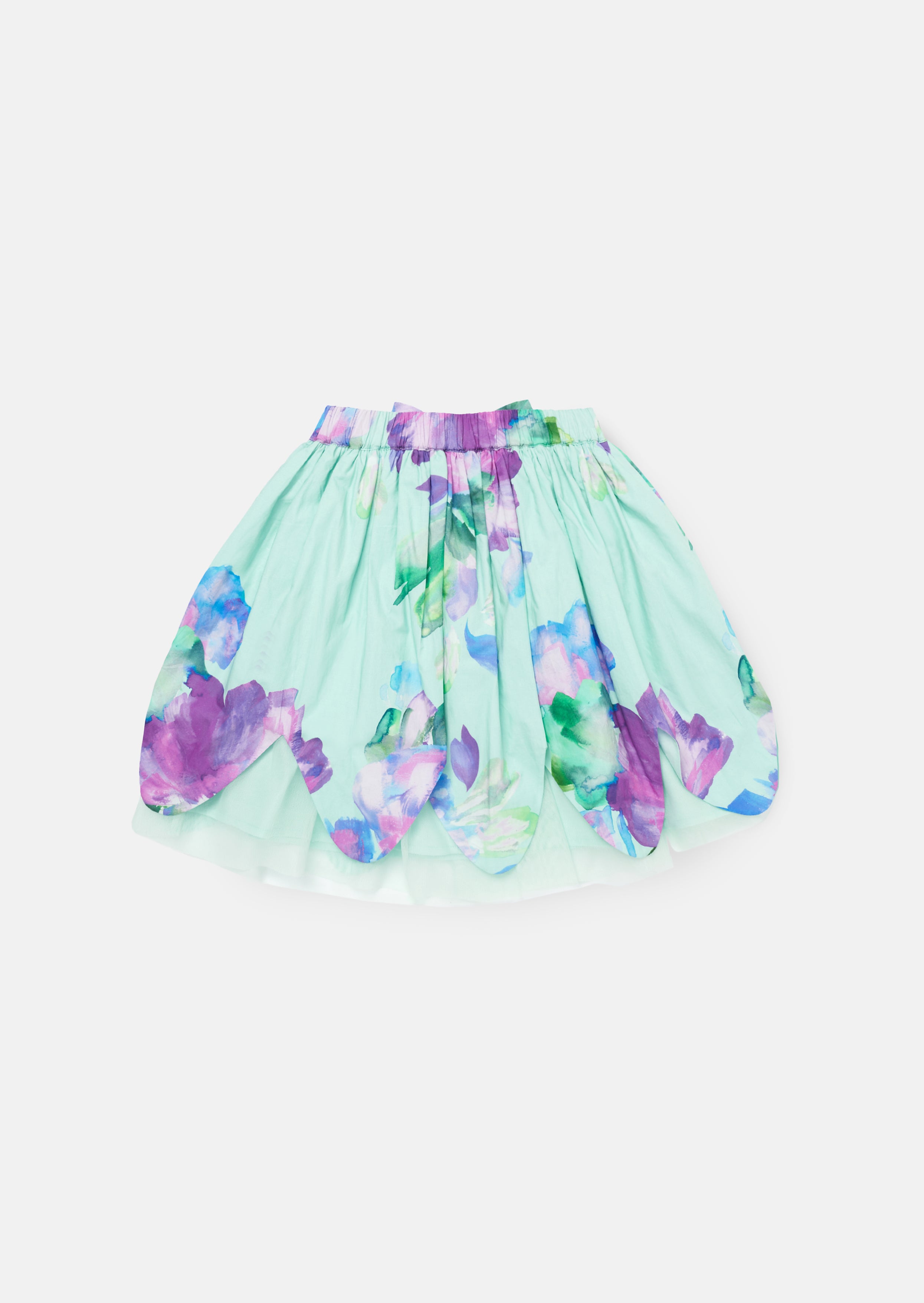 Darcy Mint Petal Print Skirt