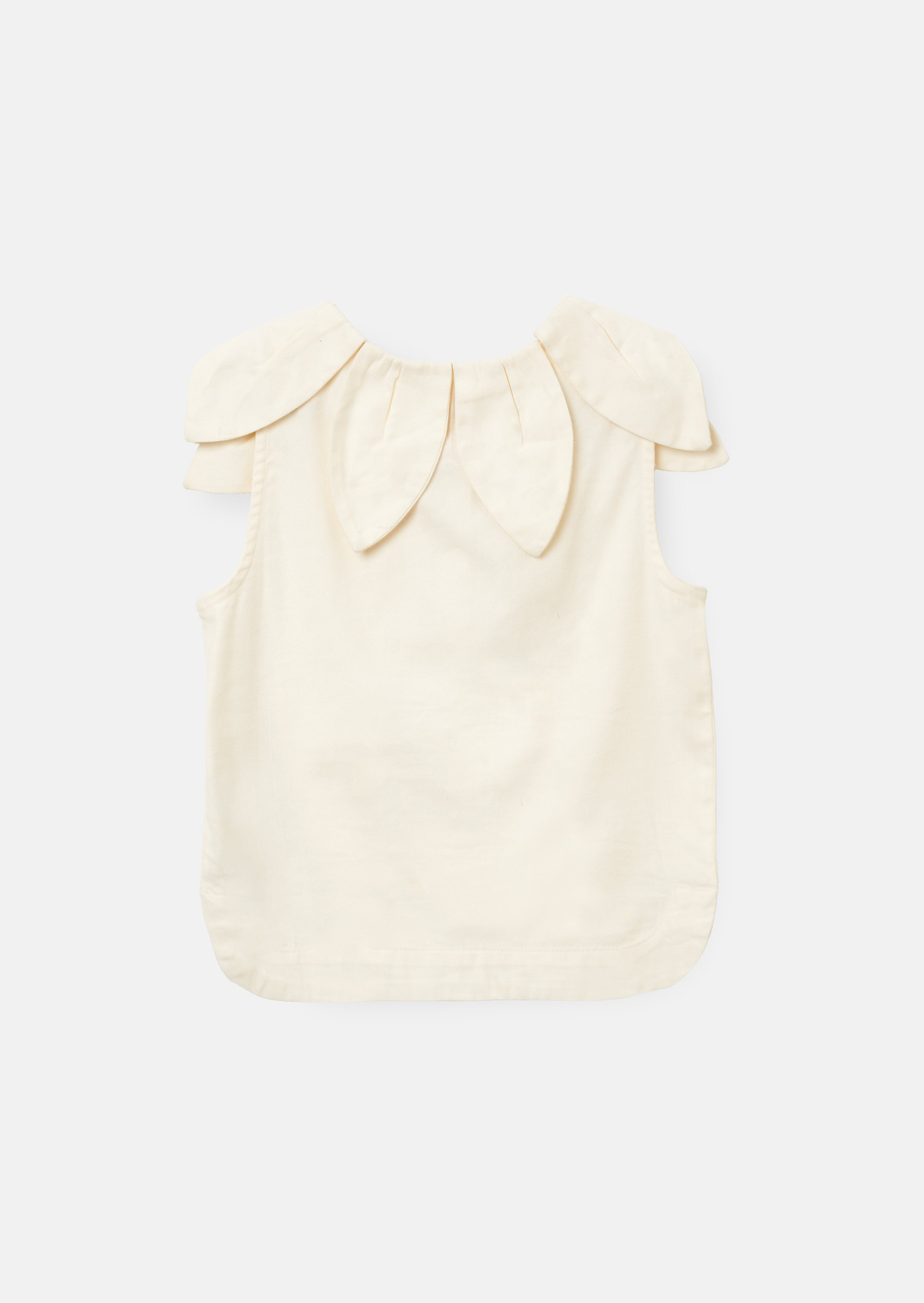 Margaux Ivory Petal Collar Top