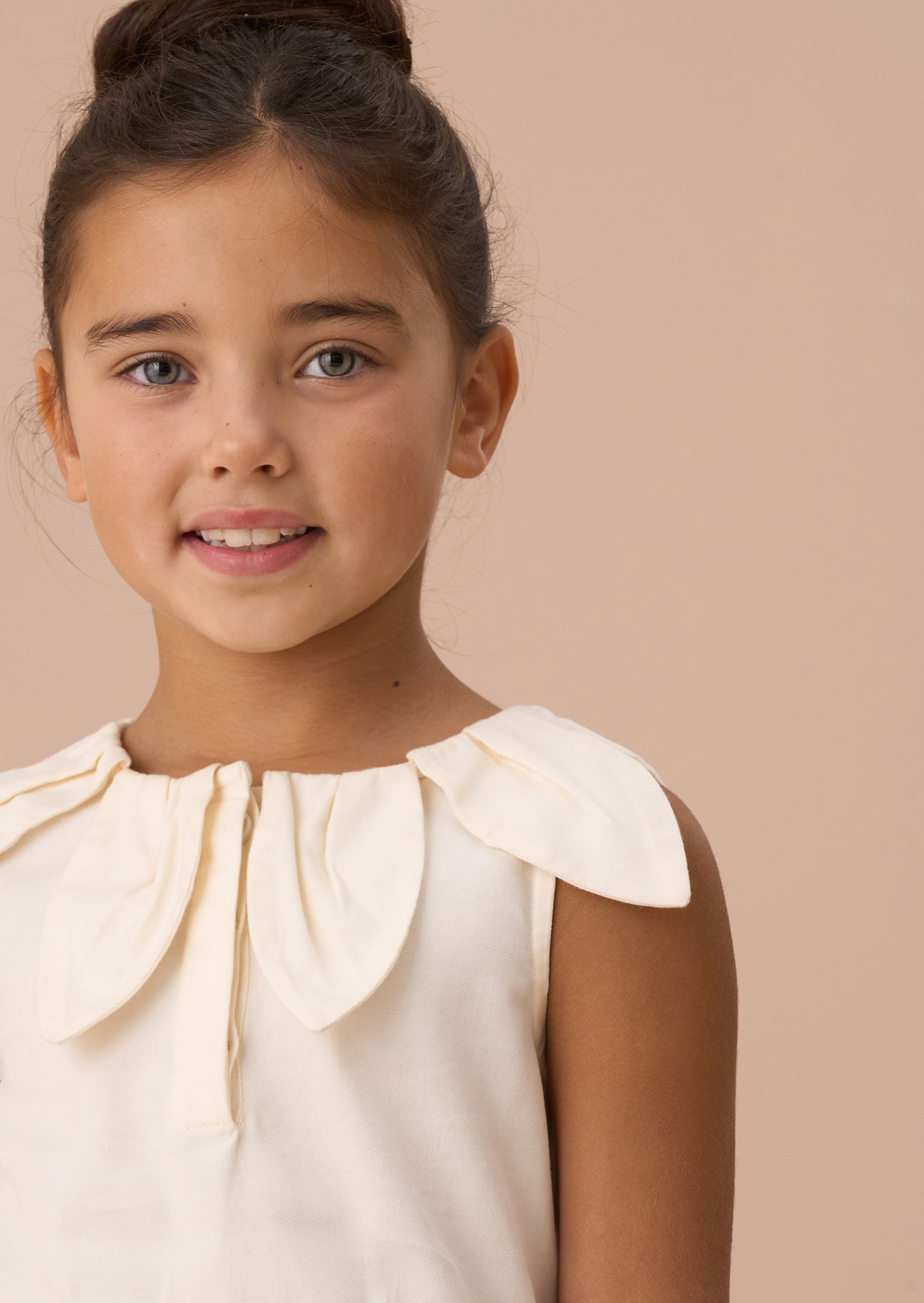 Margaux Ivory Petal Collar Top