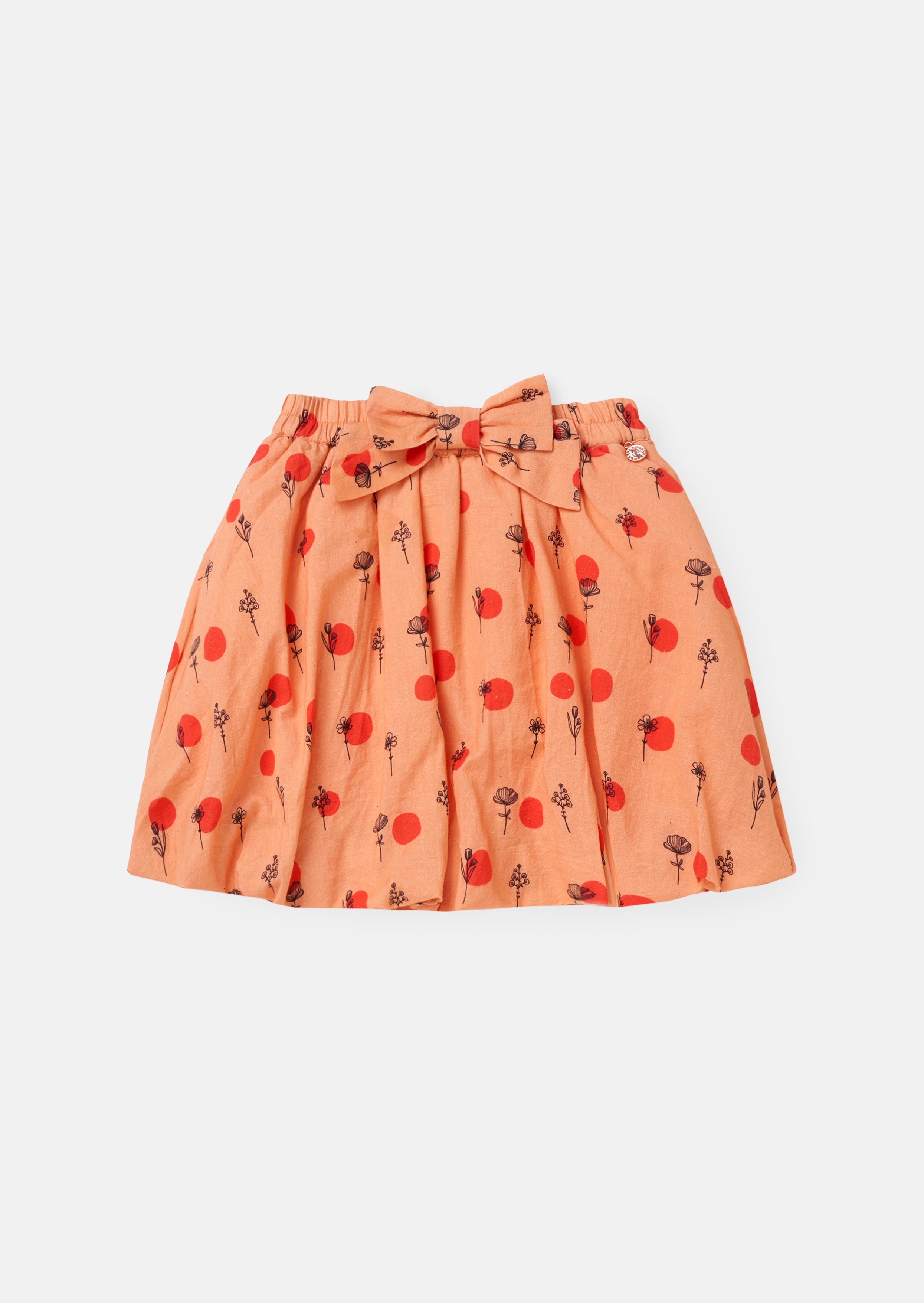 Annie Coral Bubble Hem Skirt