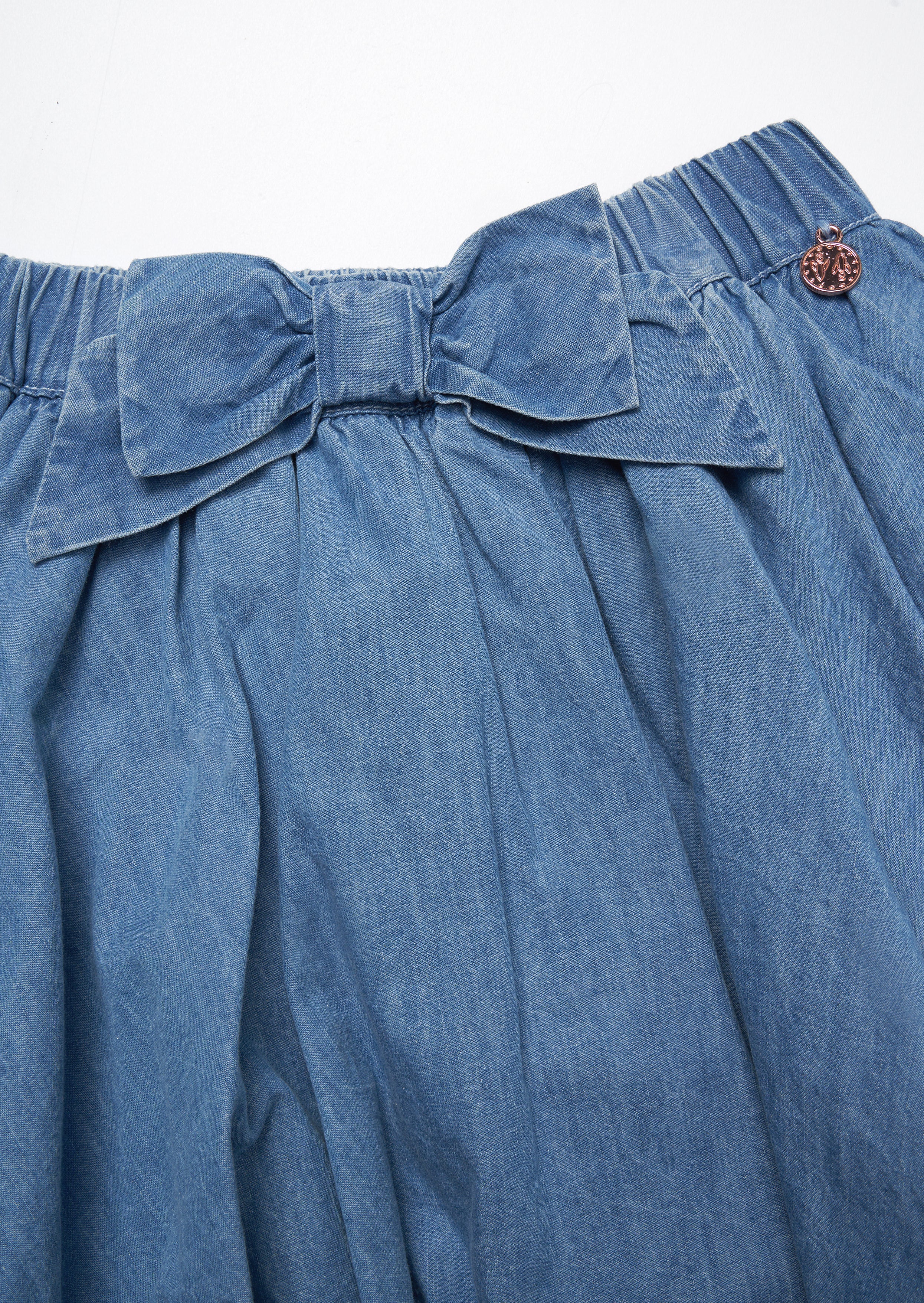 Annie Blue Bubble Hem Denim Skirt