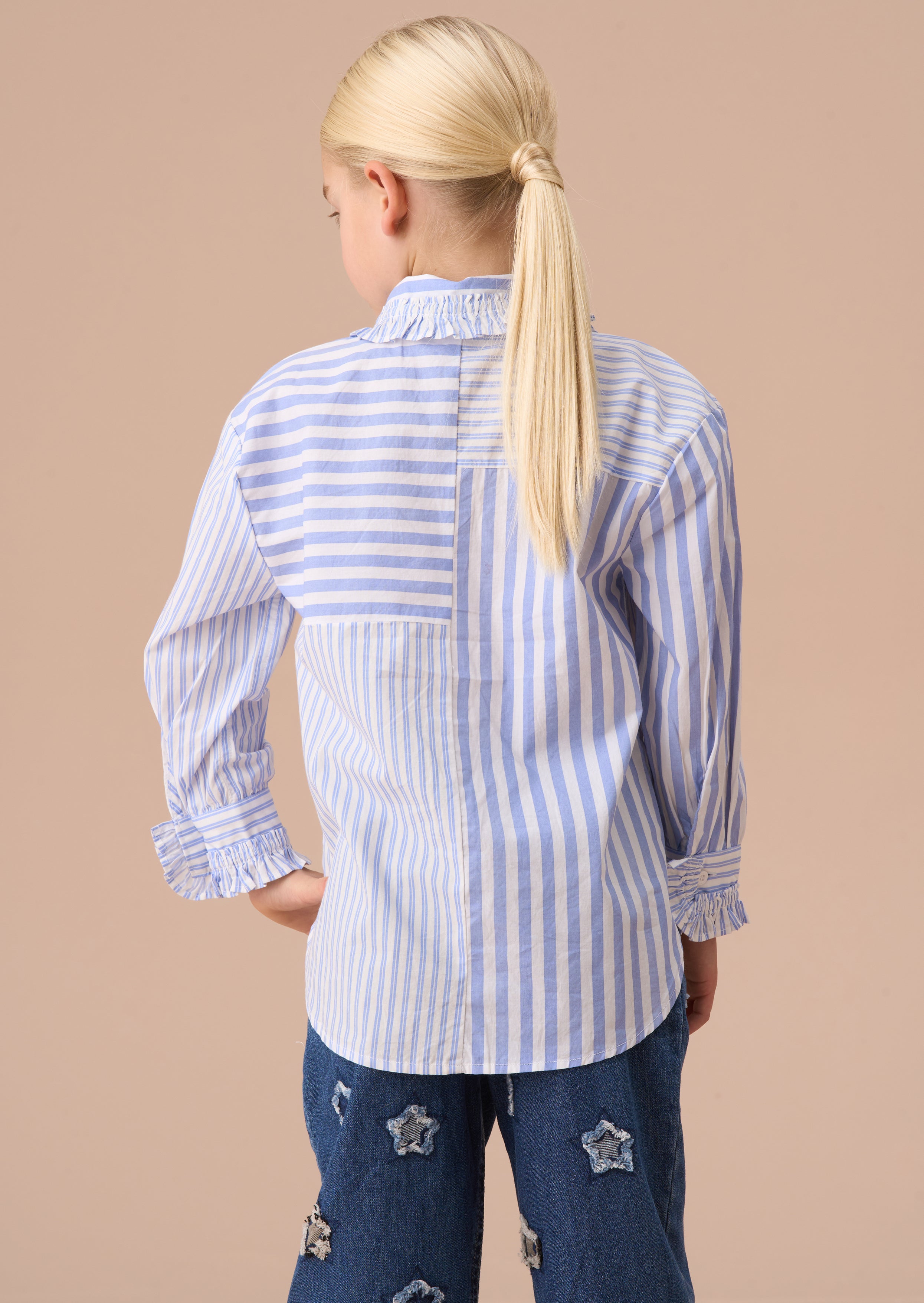 Adele Blue Mix Stripe Shirt