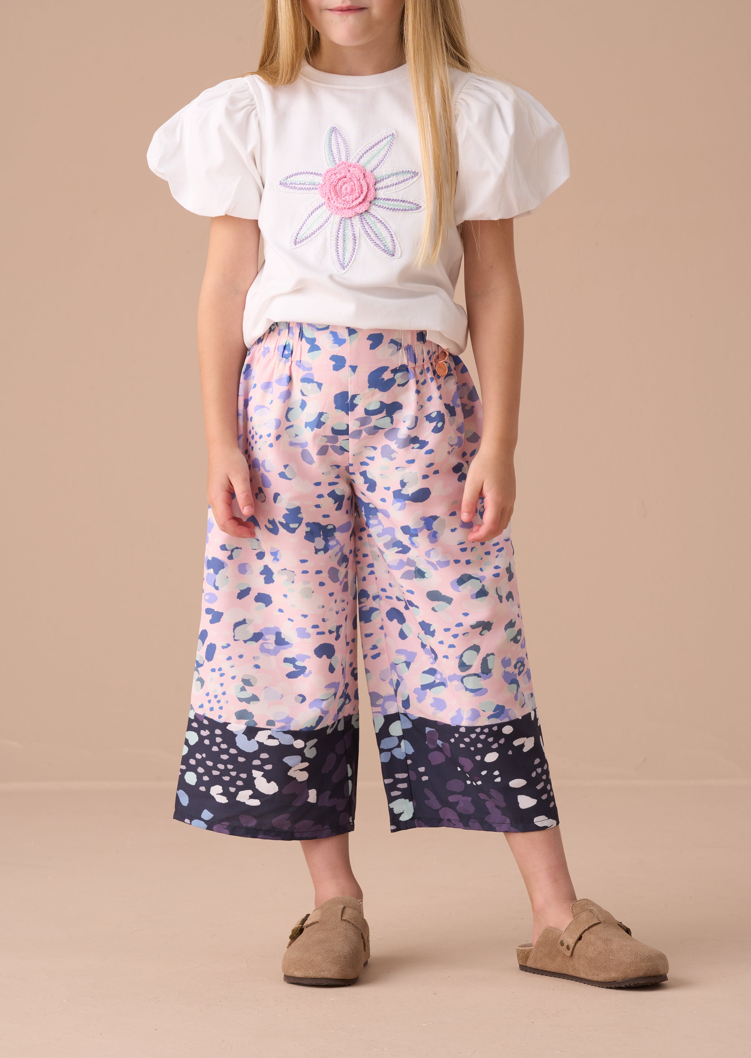 Patti Pink Border Print Trousers