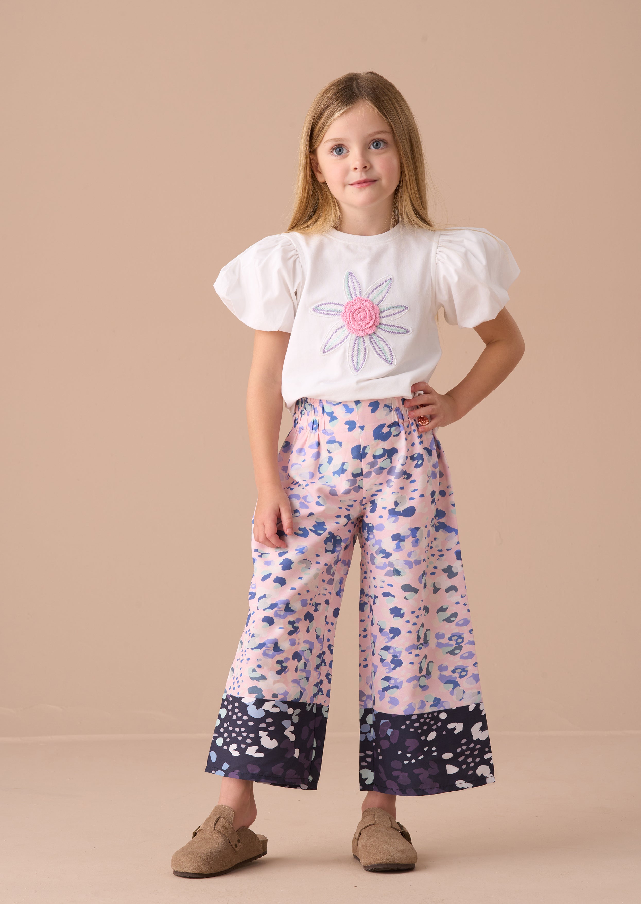 Patti Pink Border Print Trousers